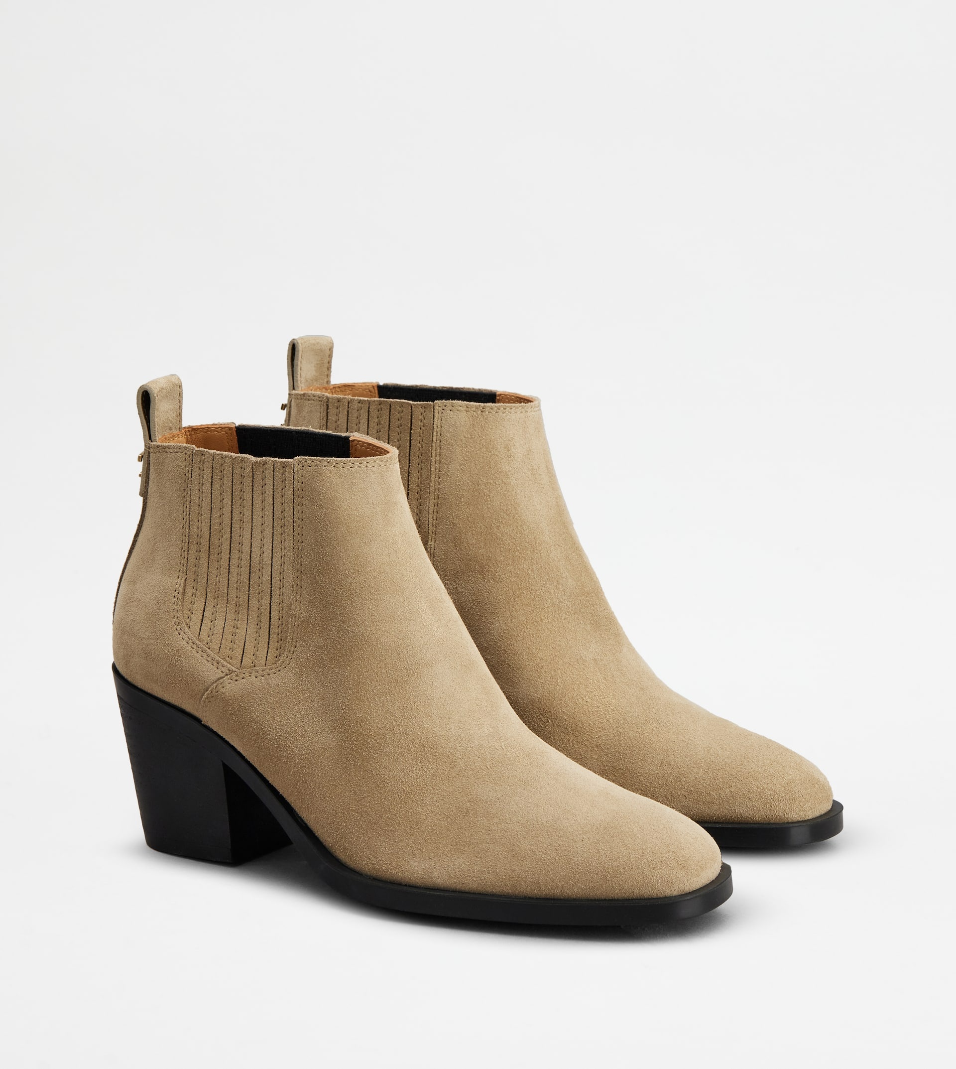 ANKLE BOOTS IN SUEDE - BEIGE - 3