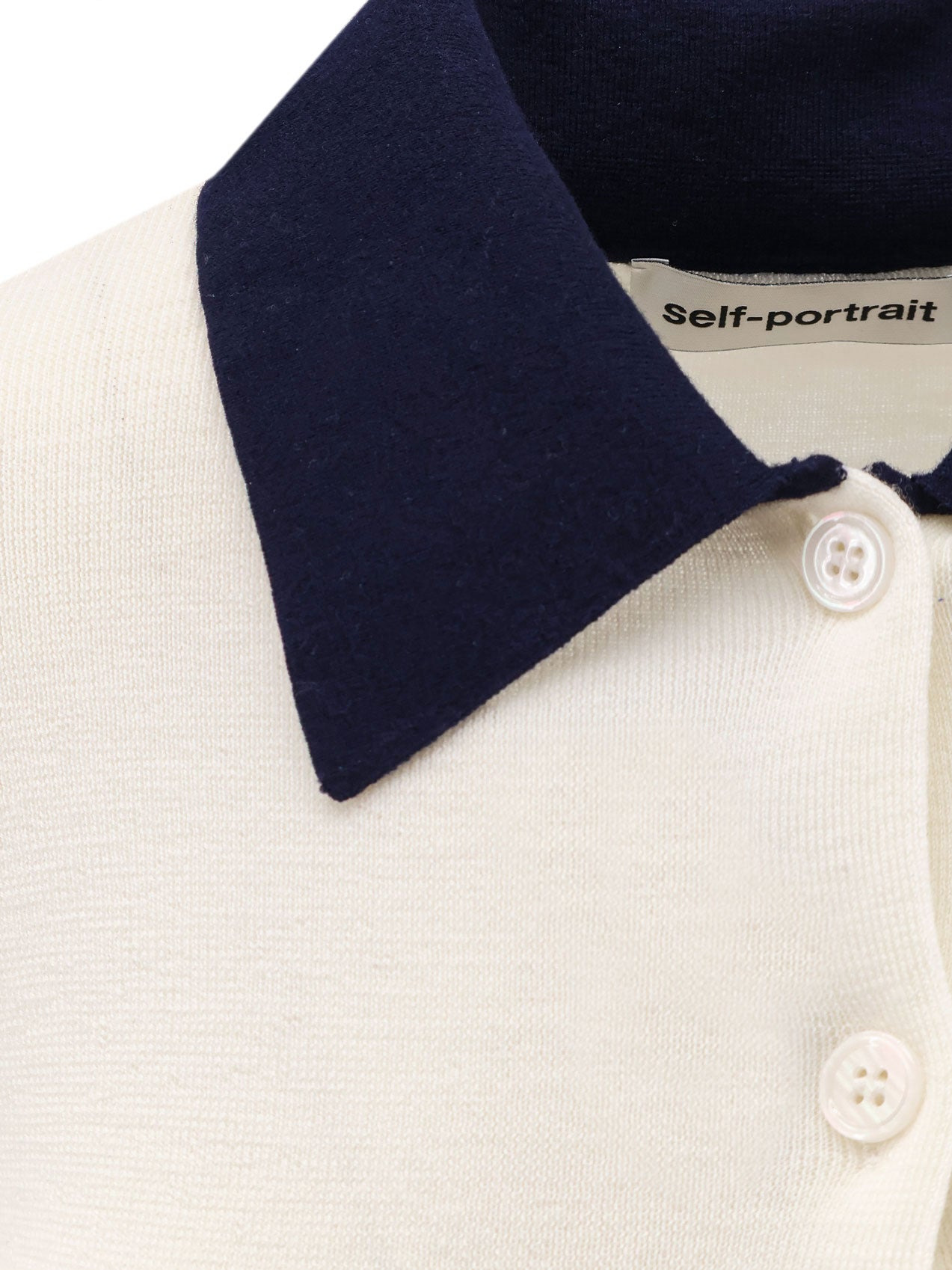 Wool Cardigan With Contrasting Collar - 5
