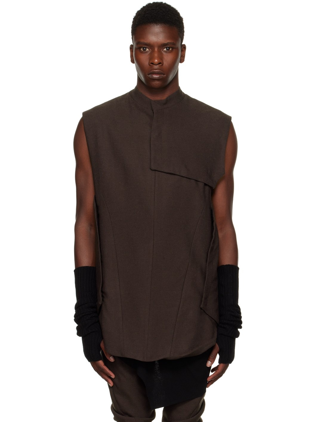 Brown Multi Button Shirt - 1