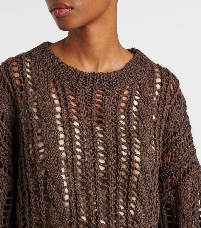 Jute and cotton-blend sweater 4