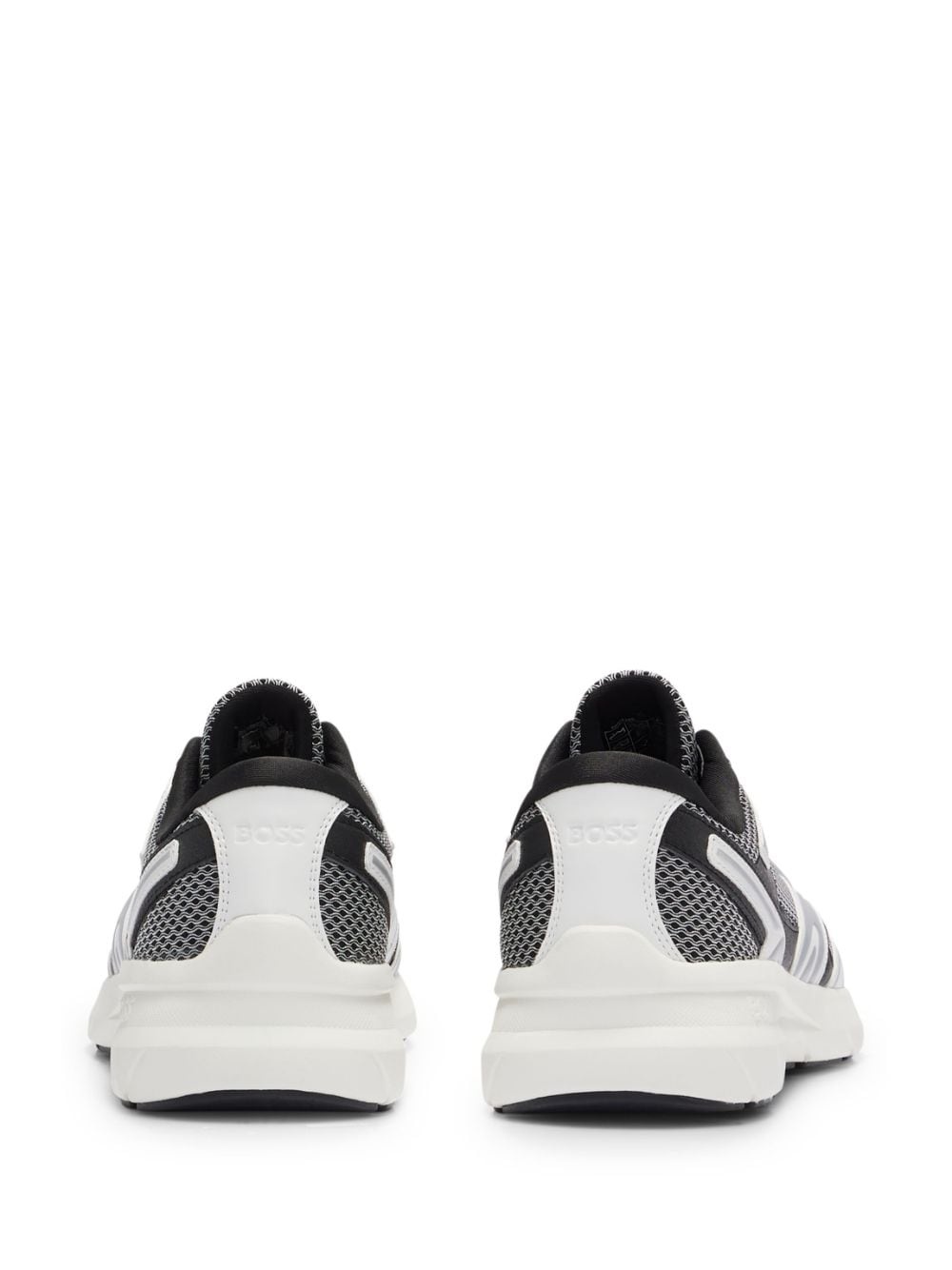 panelled lace-up sneakers - 3