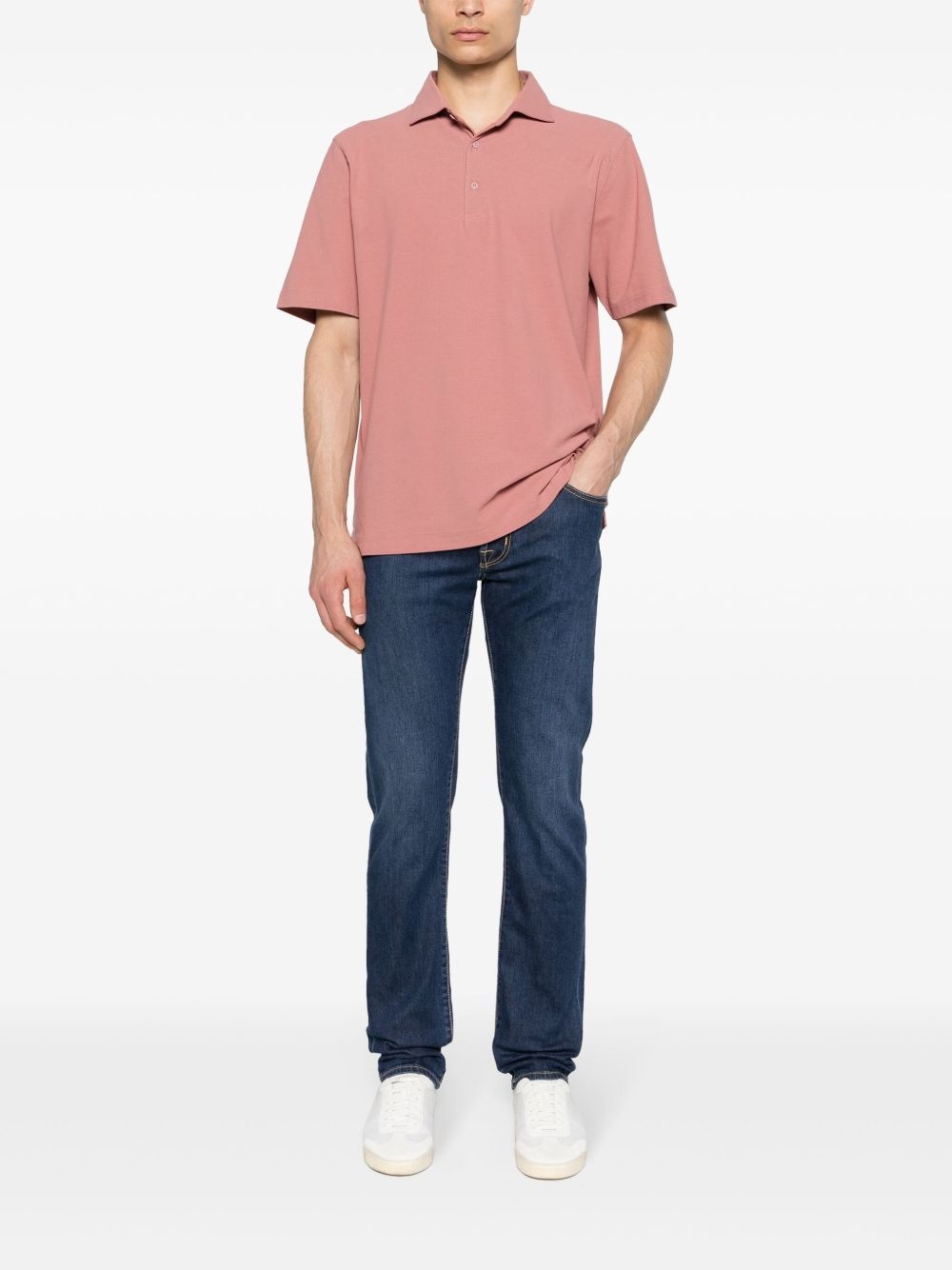 short-sleeve cotton polo shirt - 2