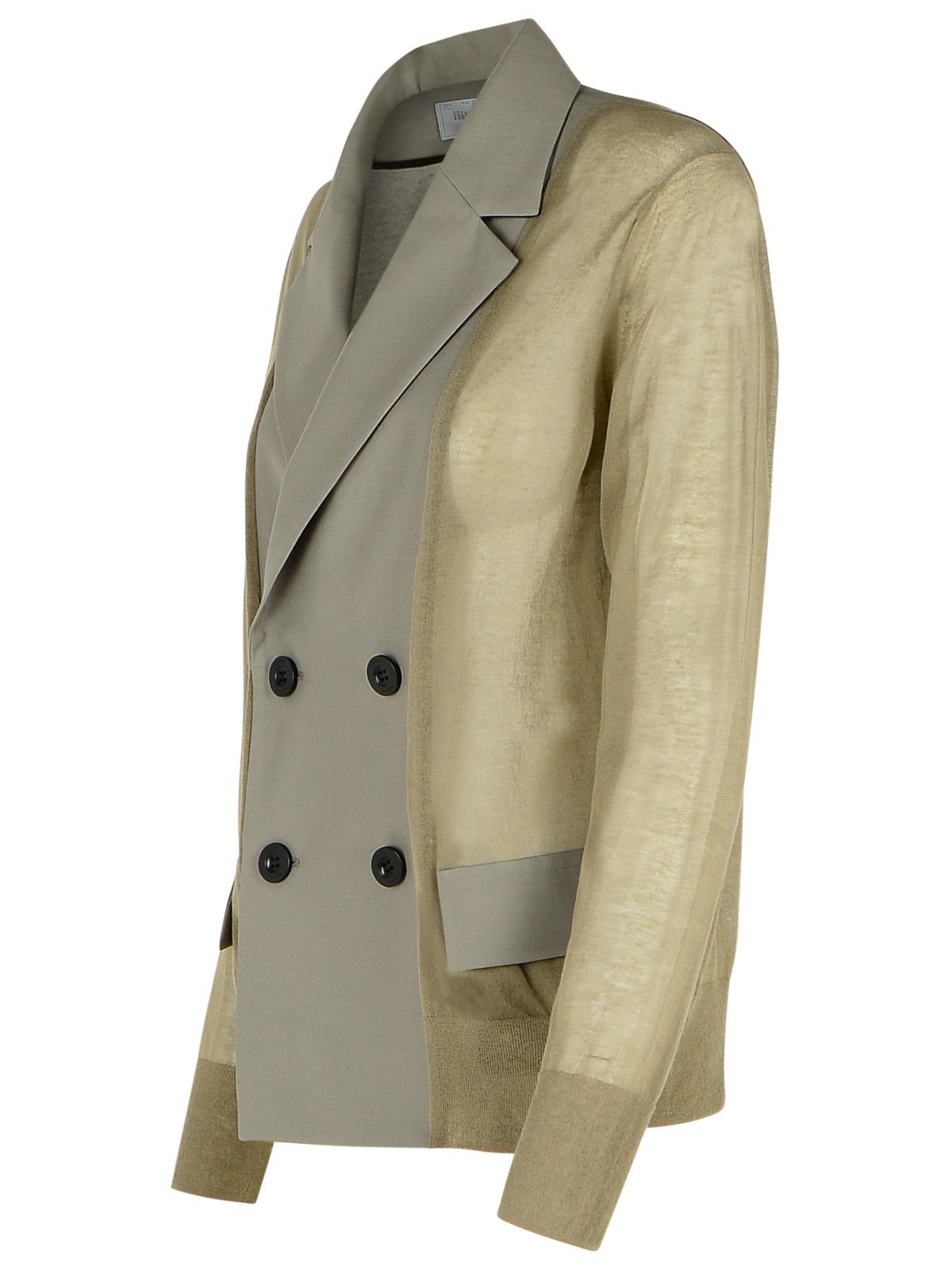 Sacai Green Cotton Blend Blazer Women - 2