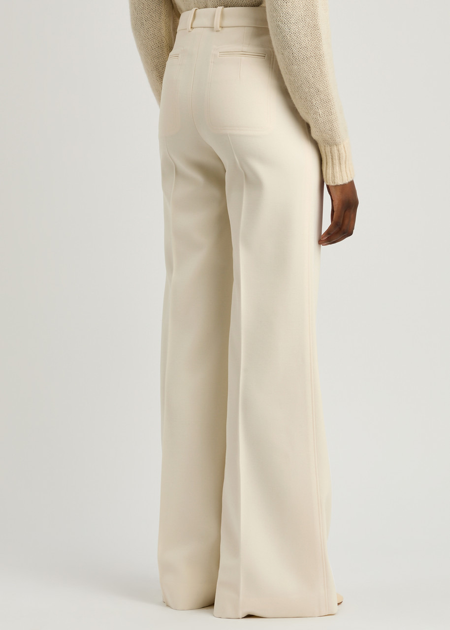 Chloe Flared-leg Wool Trousers - 3