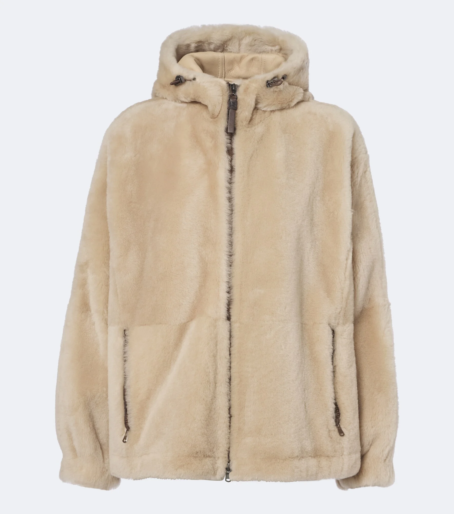 Monili hooded shearling jacket - 1