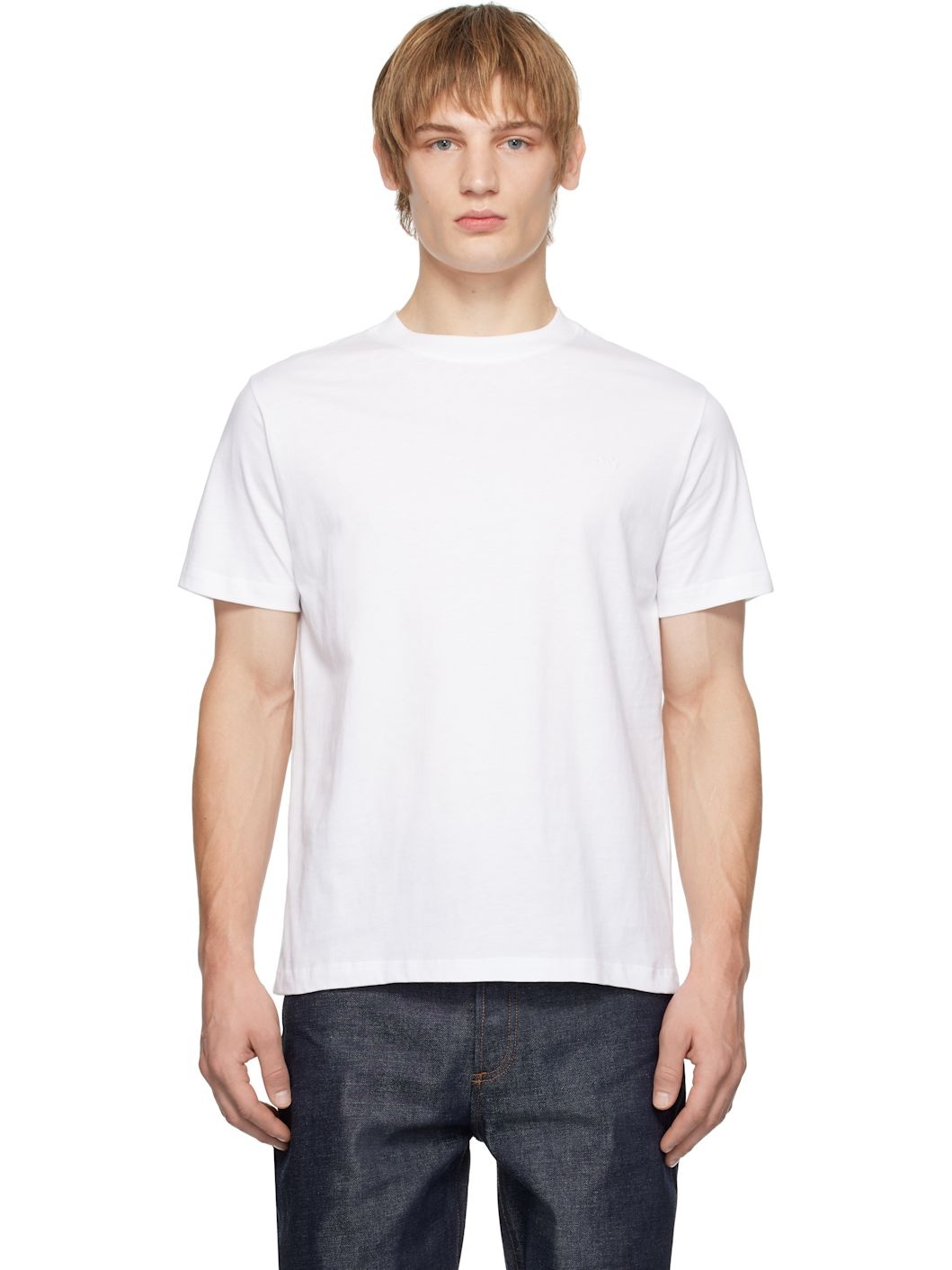 White Standard 'A.P.C.' Brodée T-shirt - 1