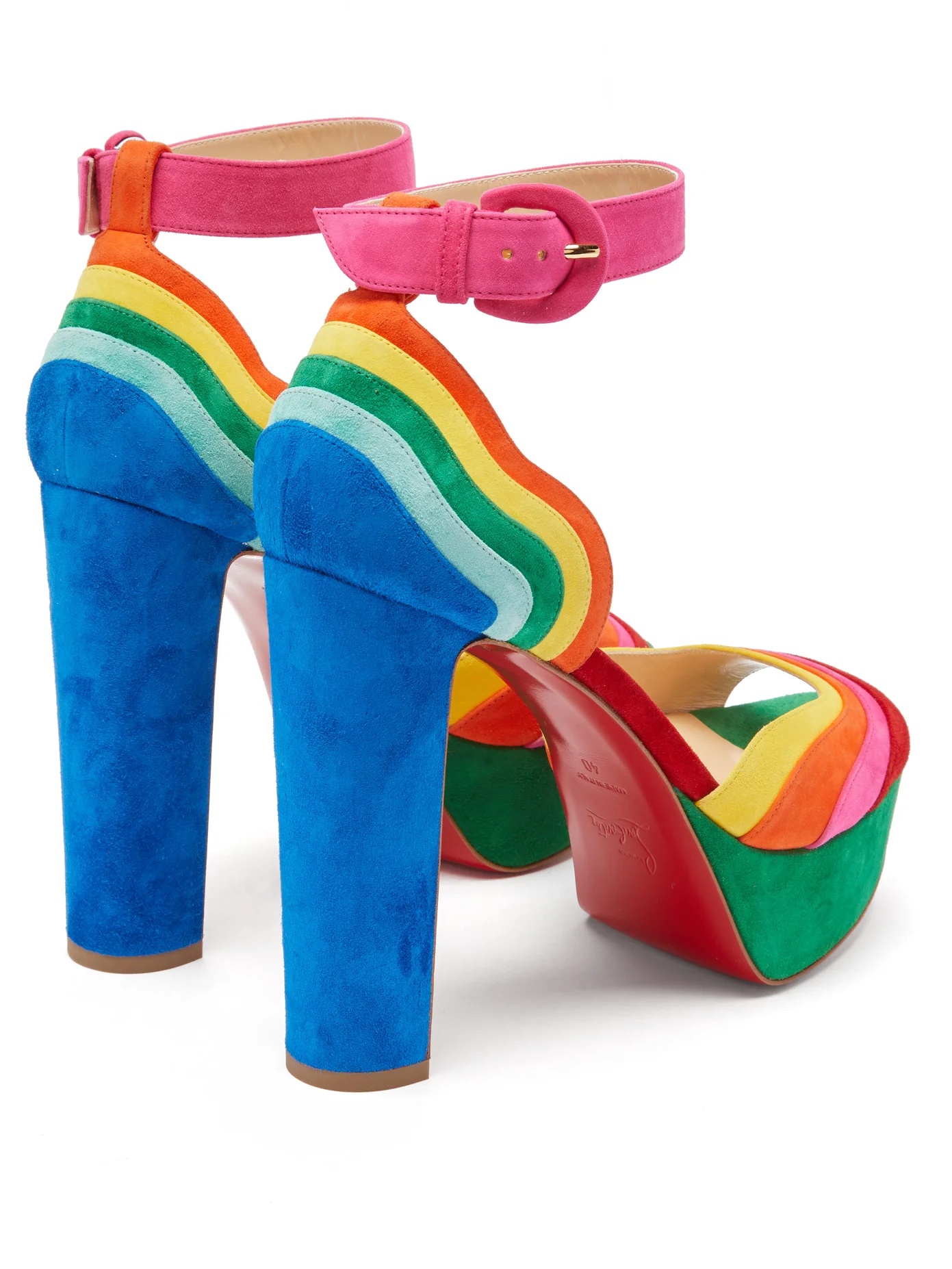 Degratissimo 130 rainbow-suede sandals - 4