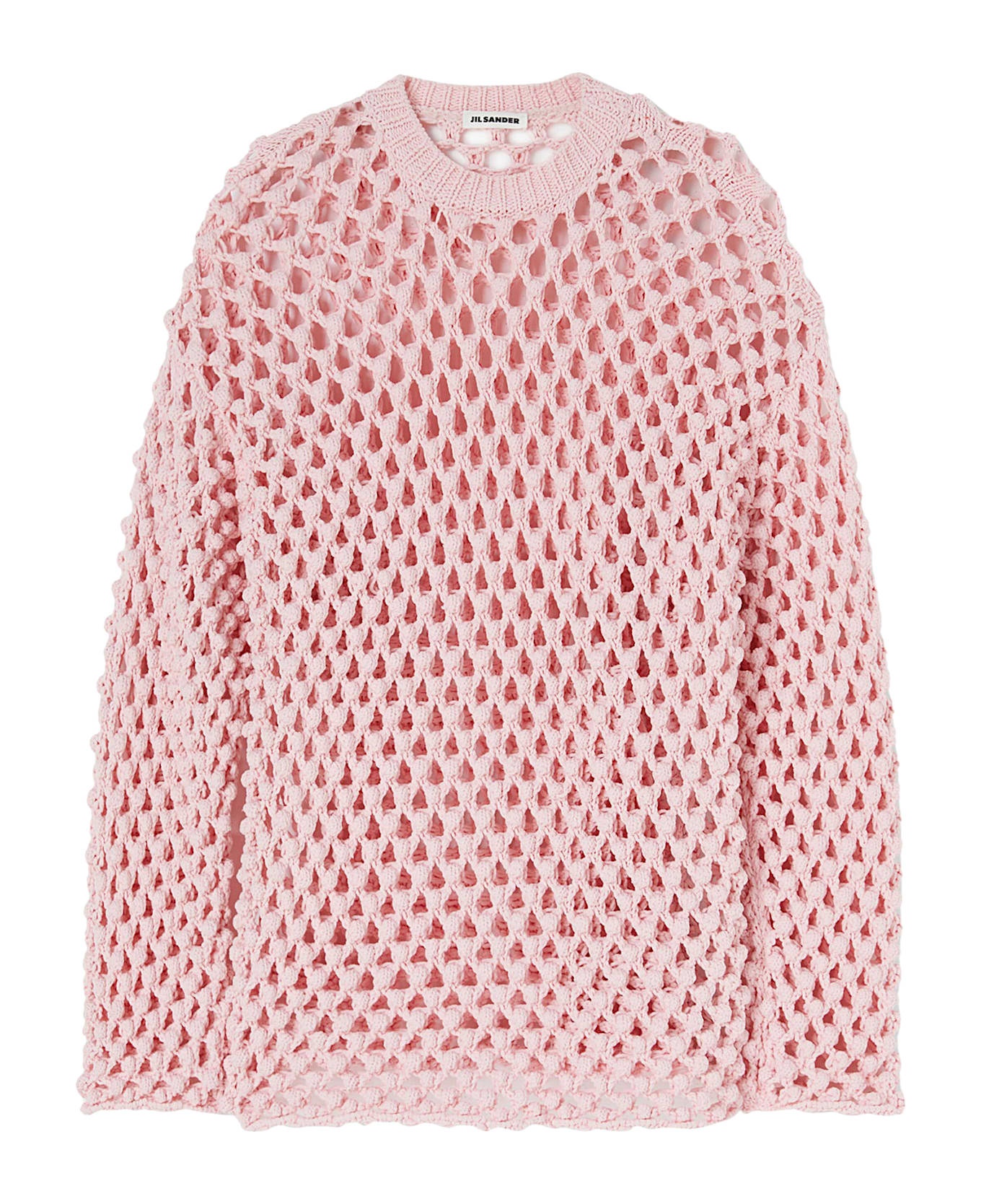 Crew Neck Crochet Sweater - 1