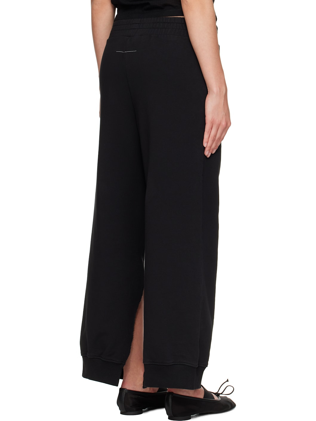 Black Cotton Lounge Pants - 3