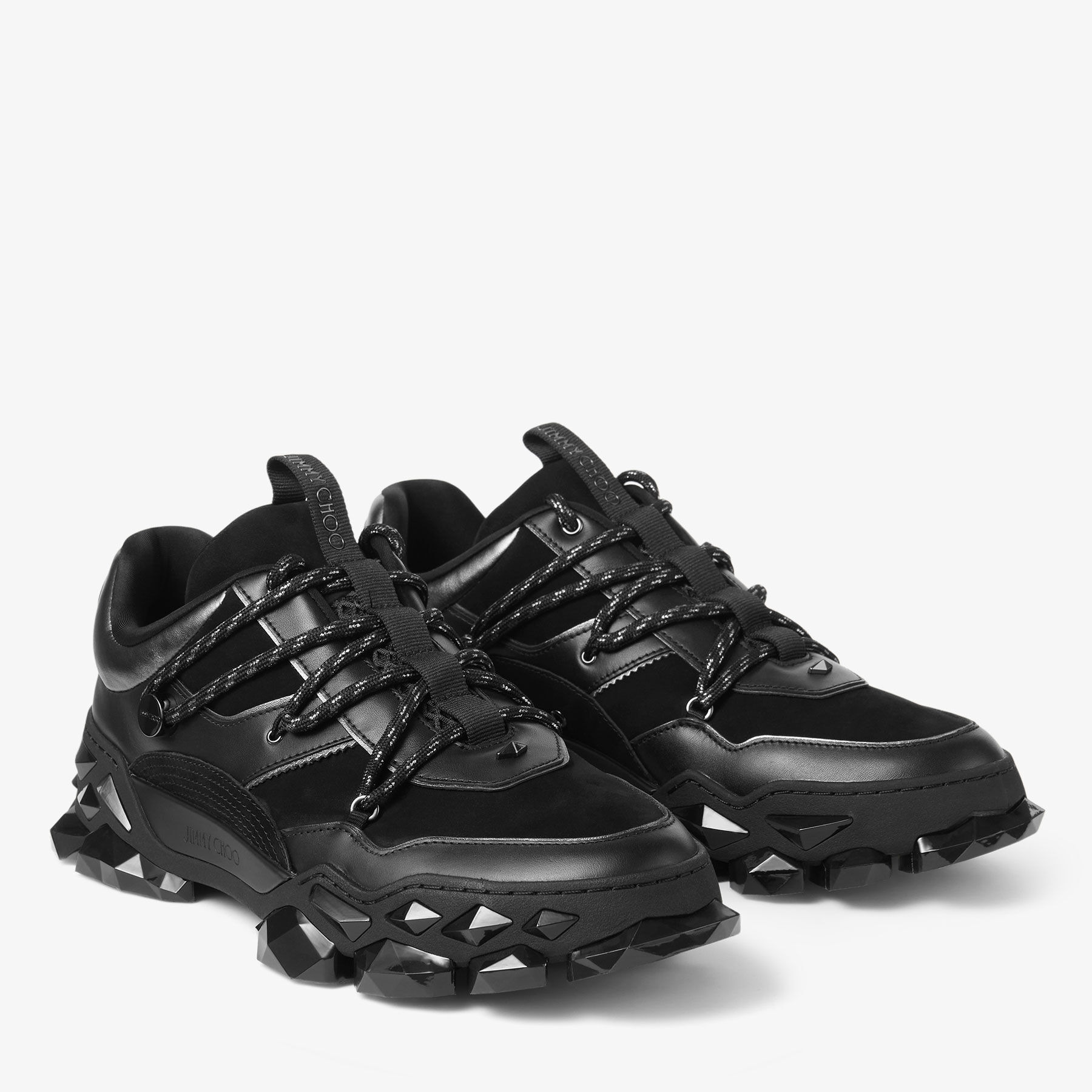Diamond X II/M
Black Leather Trainers - 2
