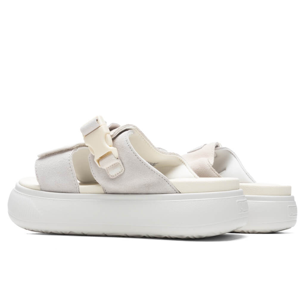 PUMA WOMEN'S SUEDE MAYU SANDAL - NIMBUS CLOUD/PRISTINE - 4