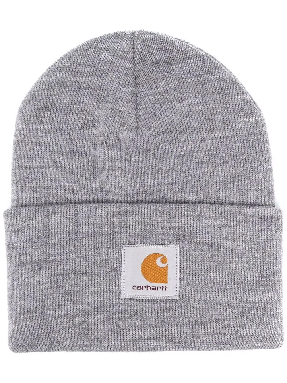 logo patch knitted beanie - 1