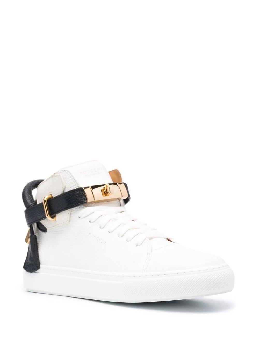 padlock-detail high top sneakers - 2