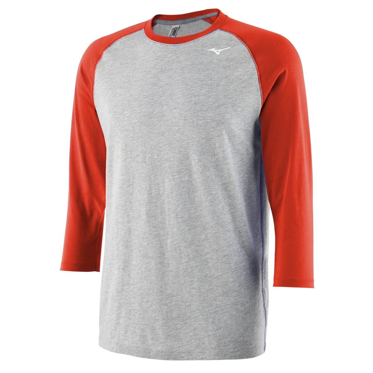 Men's Mizuno 3/4 Baseball Practice Tee - 1