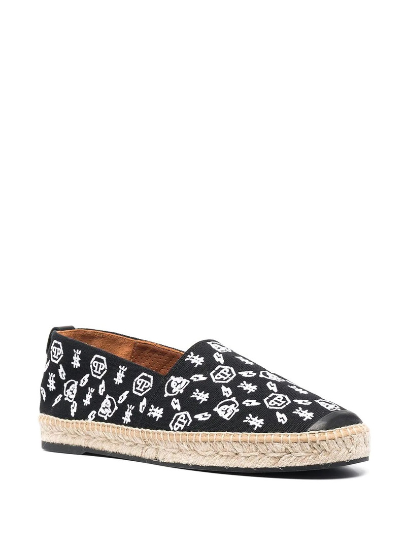 PHILIPP PLEIN logo-print espadrilles outlook