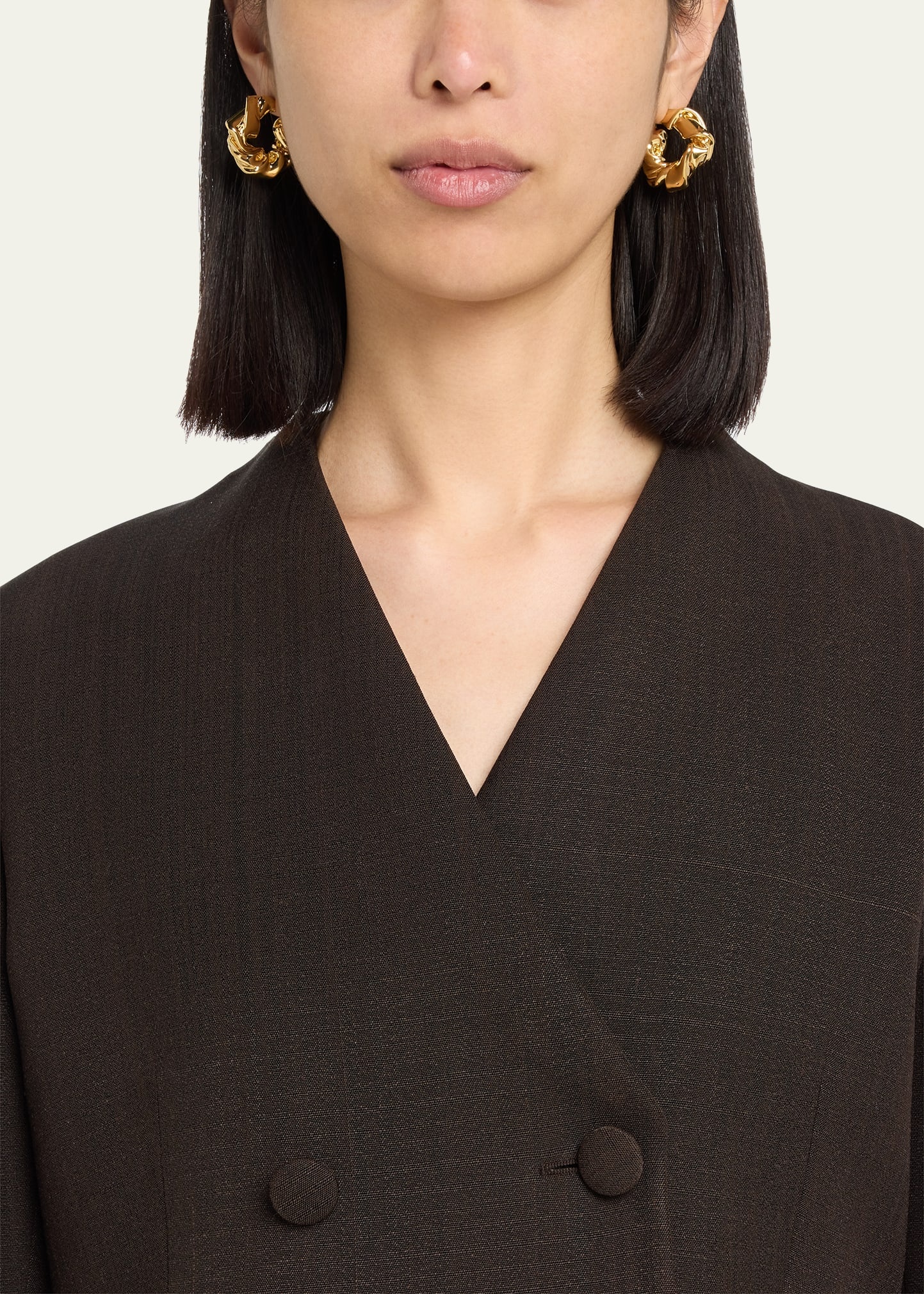 Folded Hoop Earrings - 2
