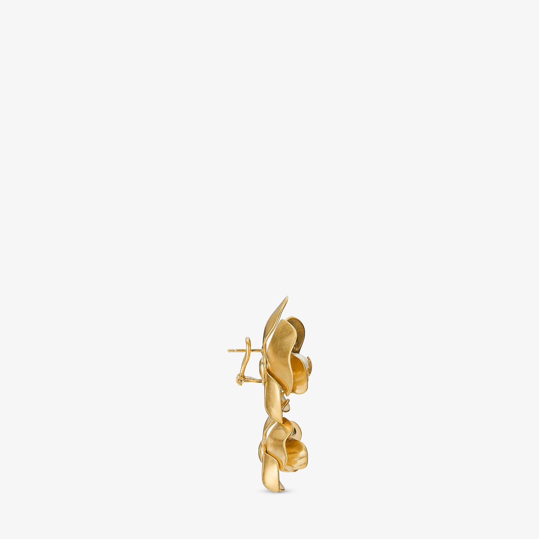 Petal Double Earring
Gold-Finish Earrings with Crystal and Pearl Embellishment - 3
