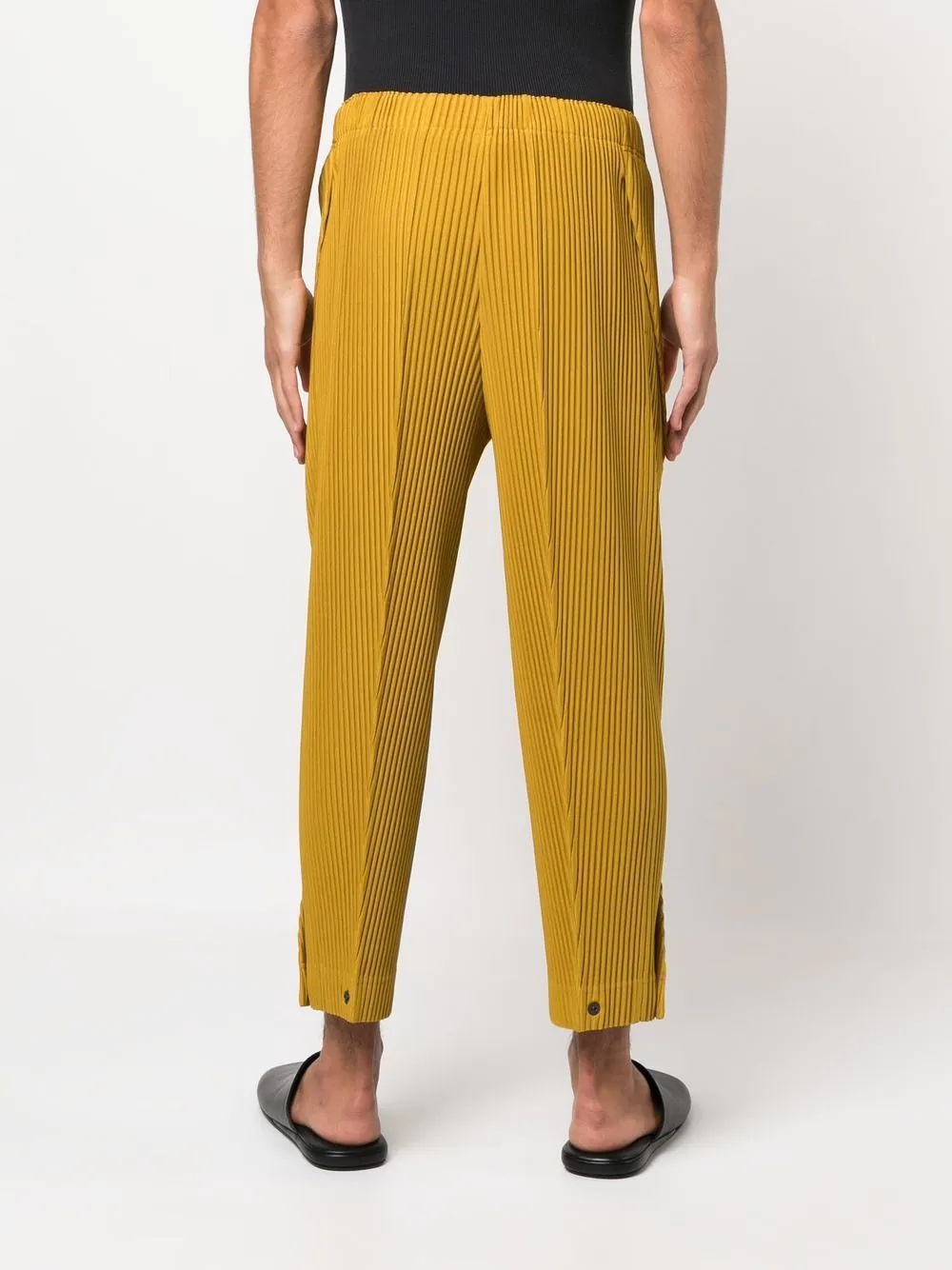 pleated tapered-leg trousers - 4