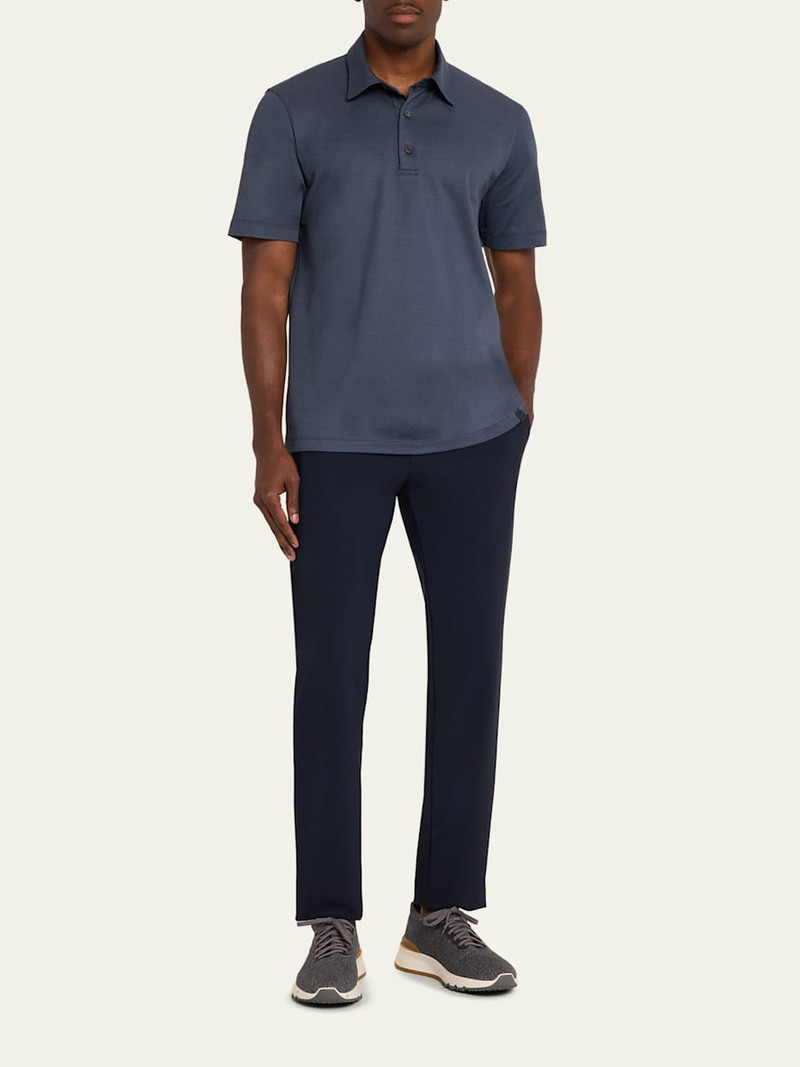 Brioni Men's Jersey Pique Polo Shirt outlook