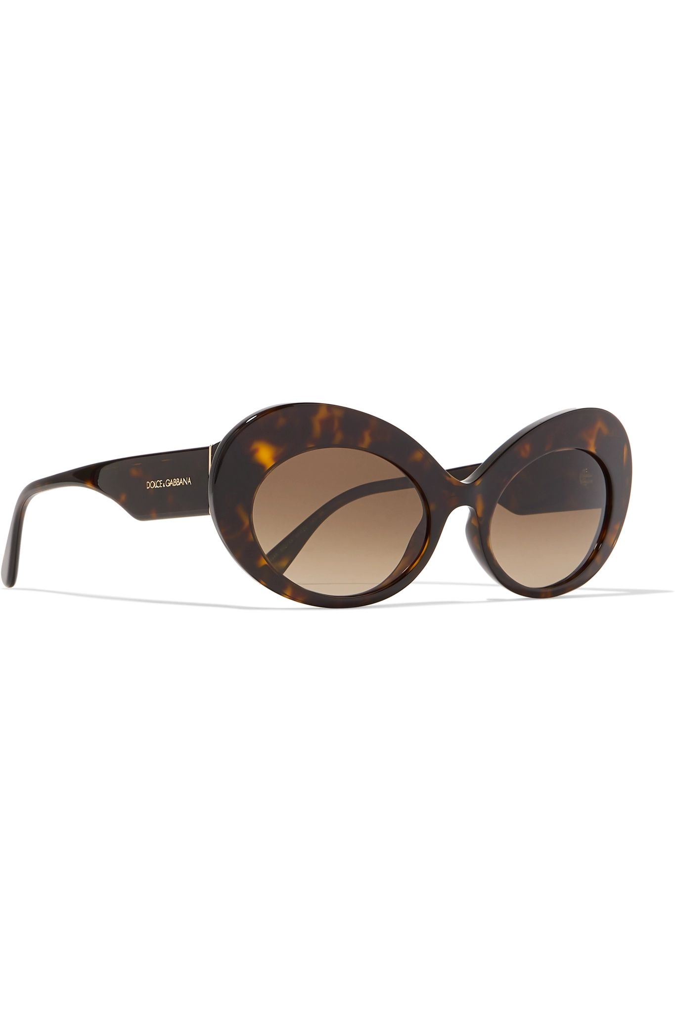 Oval-frame tortoiseshell acetate sunglasses - 2