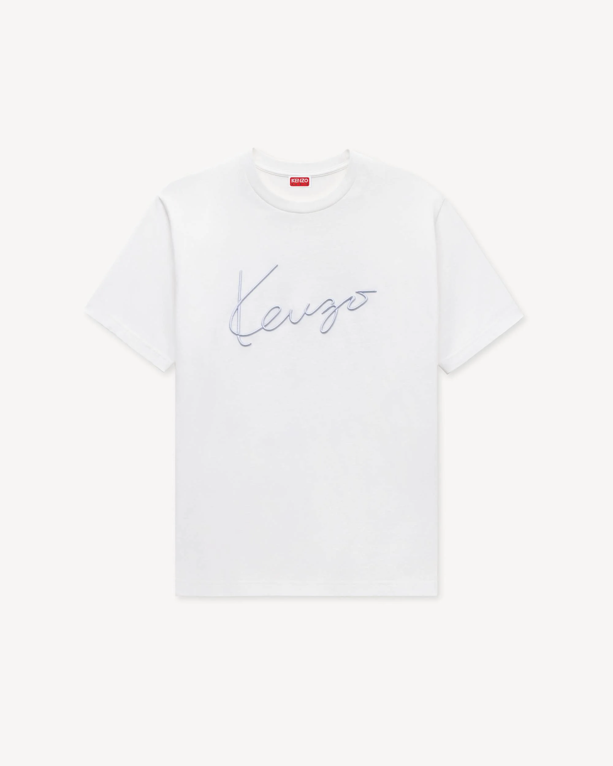 'KENZO Signature' embroidered T-shirt in cotton - 1