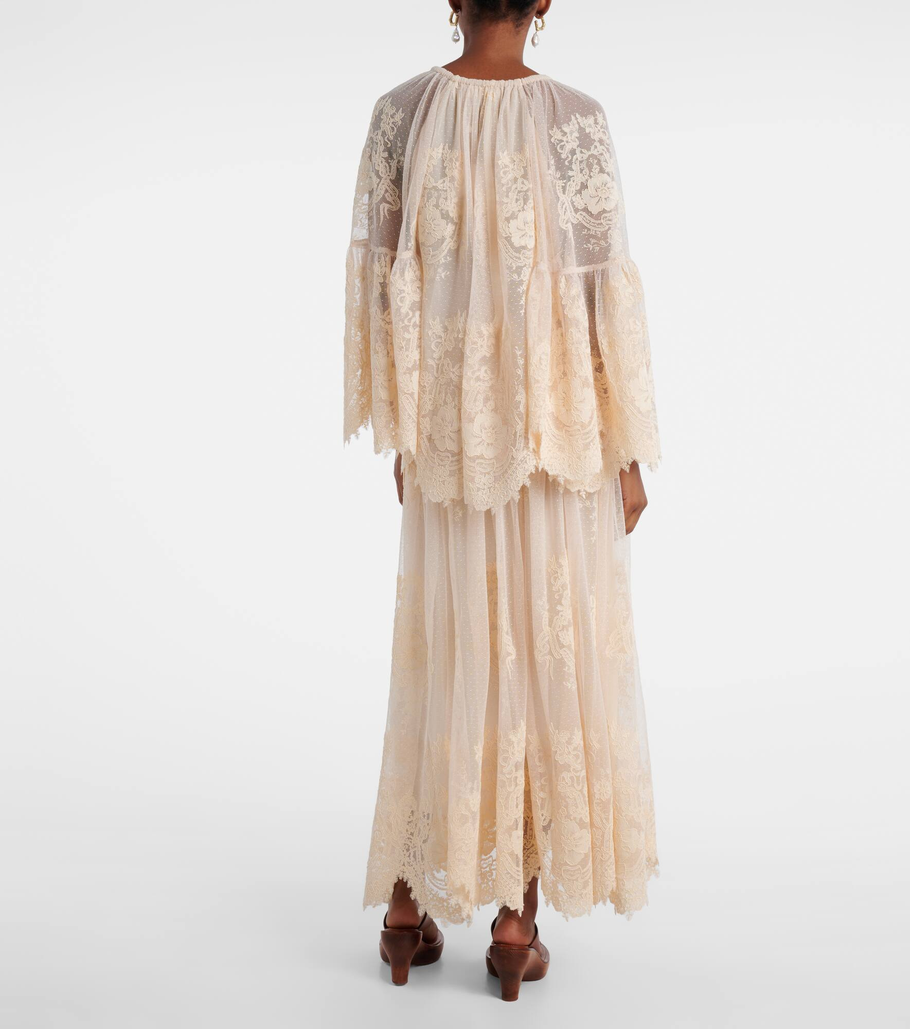Hypnotic tie-neck floral lace blouse - 3