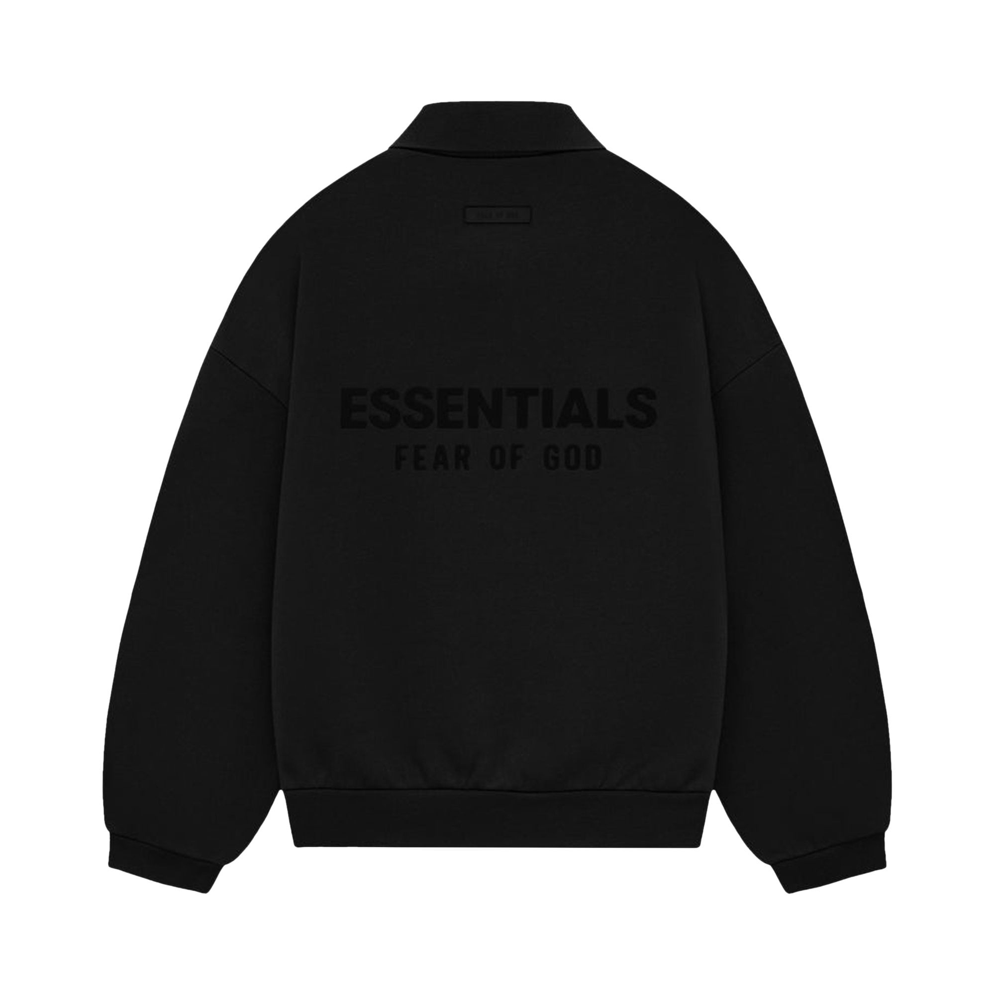 Fear of God Essentials Long-Sleeve Polo 'Jet Black' - 2