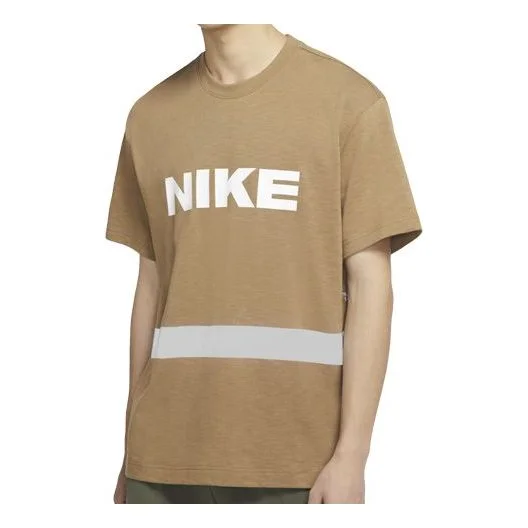 Nike Round Neck Casual Short Sleeve Brown DB3605-303 - 1