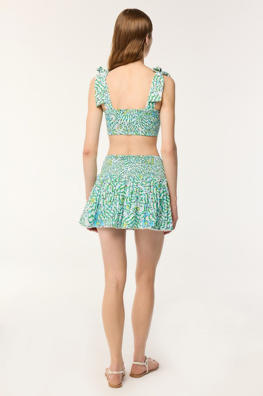 Mini Skirt Colleen - Green Wings Flower - 3