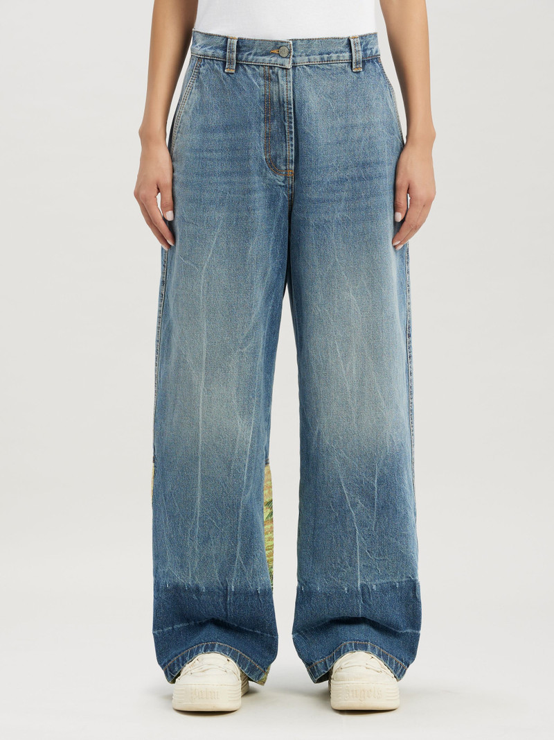 Palms Sunrise Baggy Denim Pants 3