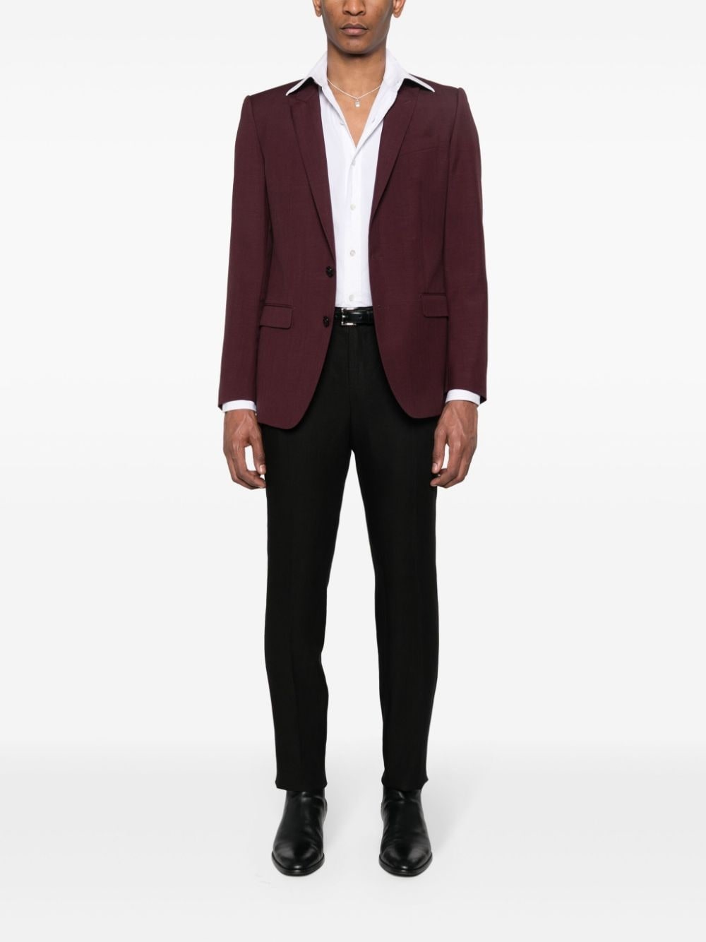 slim-fit linen trousers - 2