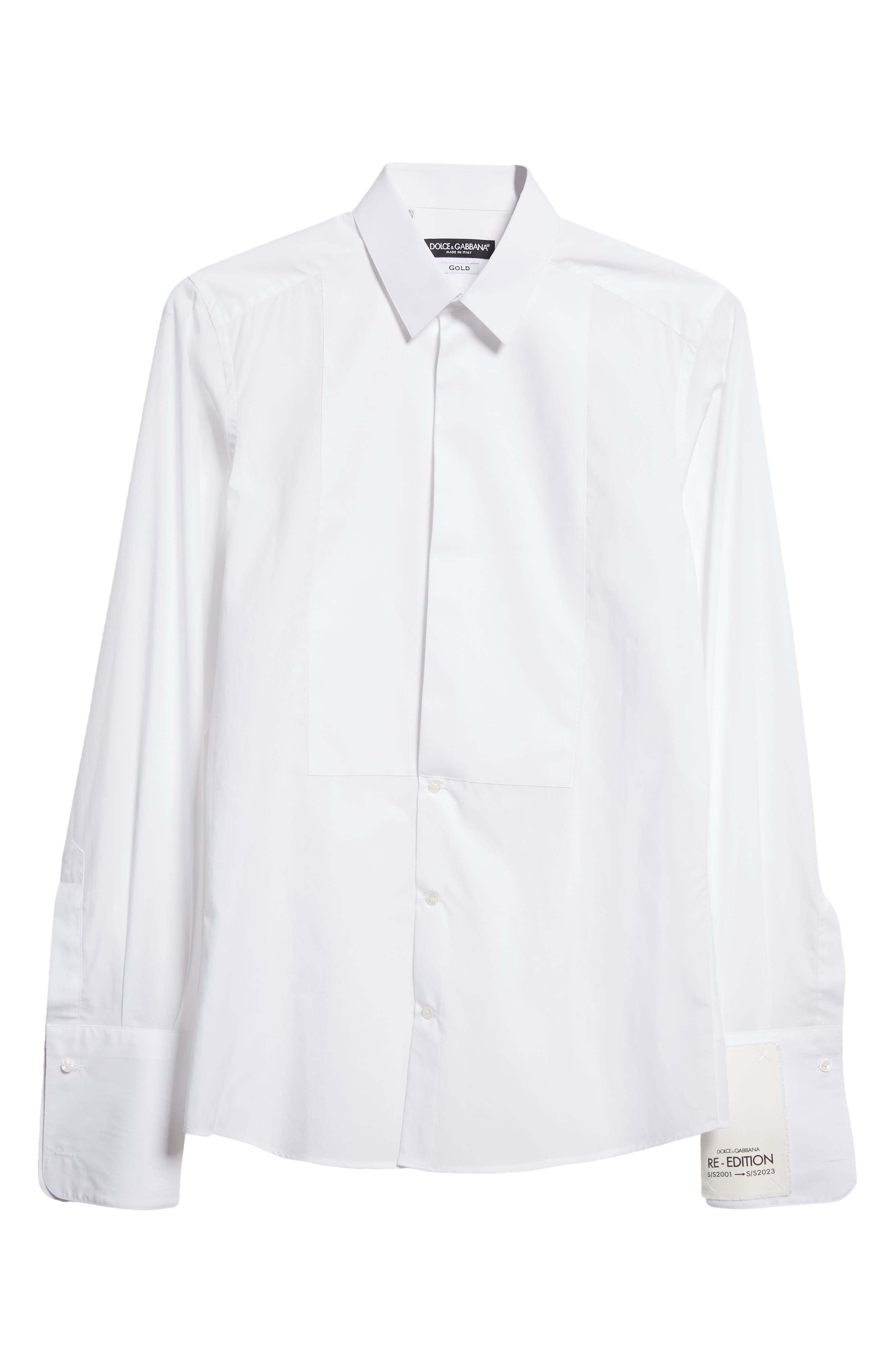 Cotton Poplin Tuxedo Shirt - 5