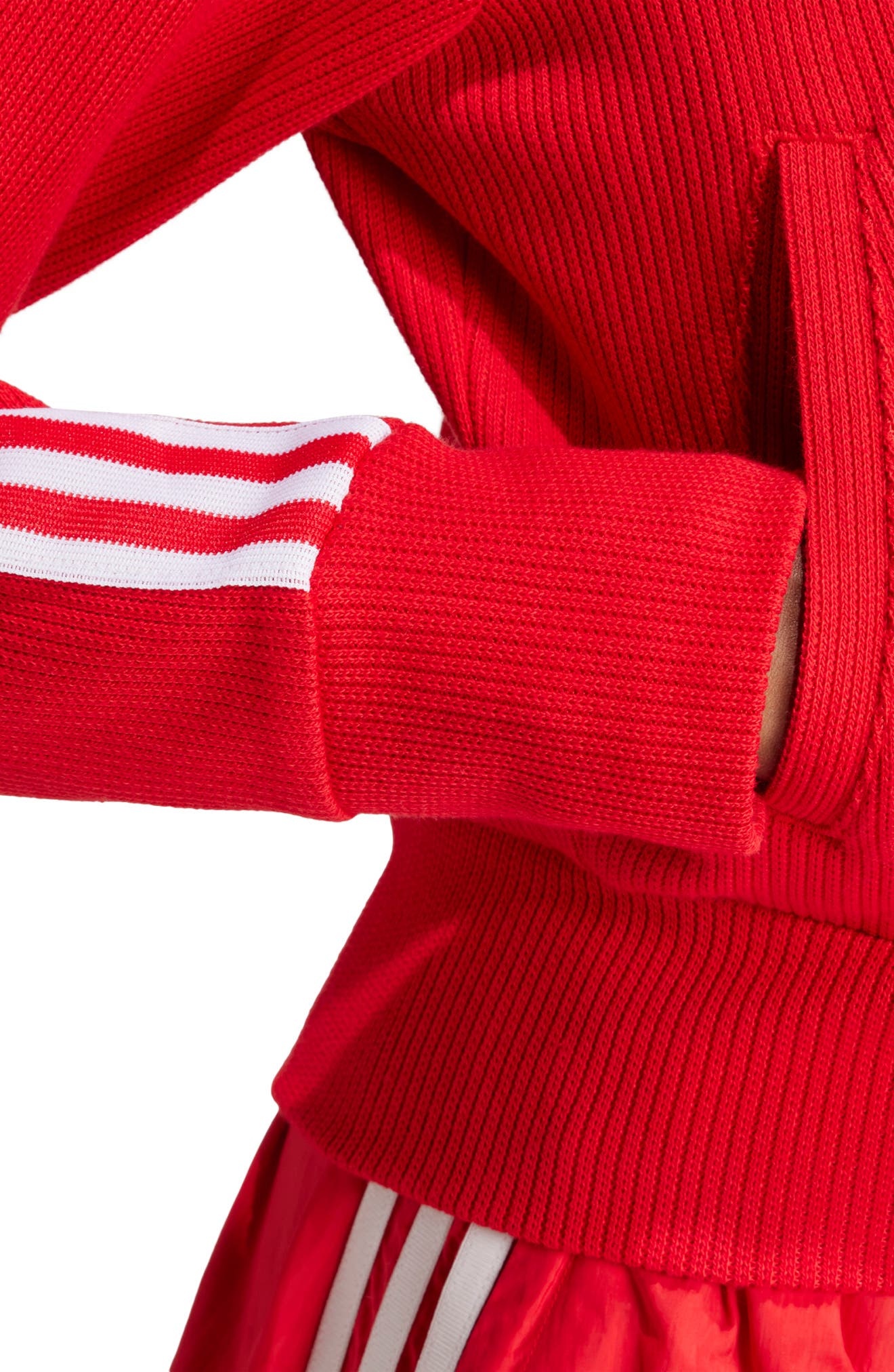adidas Adicolor 3-Stripes Knit Track Jacket in Better Scarlet at Nordstrom - 3