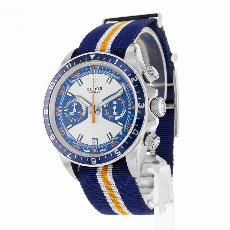 Pre-owned Tudor Heritage Chrono Chronograph Automatic Blue Dial Men's Watch 70330B - 5
