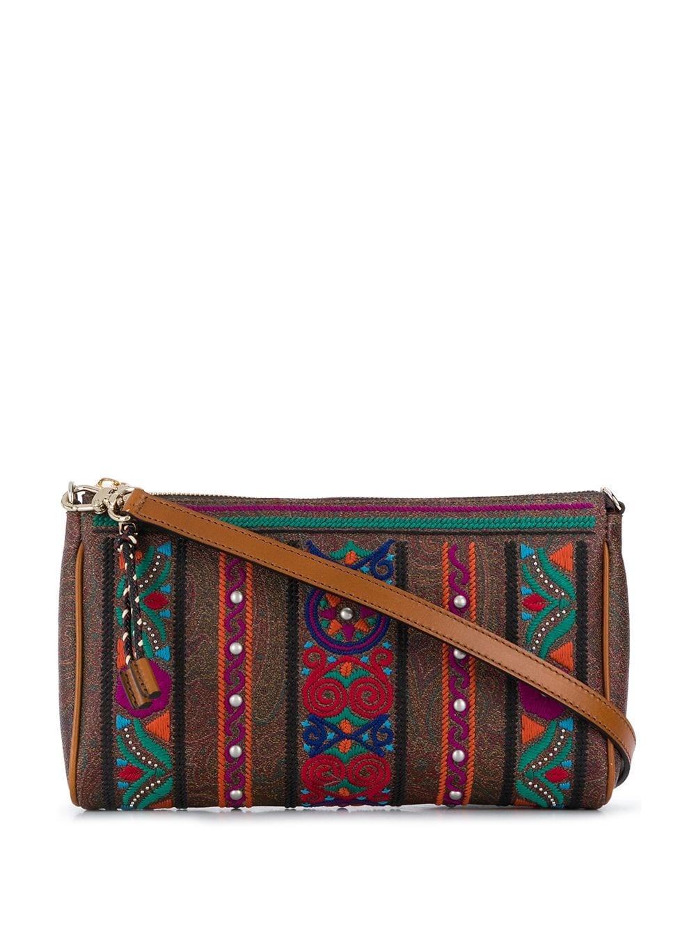 embroidered-design shoulder bag - 1