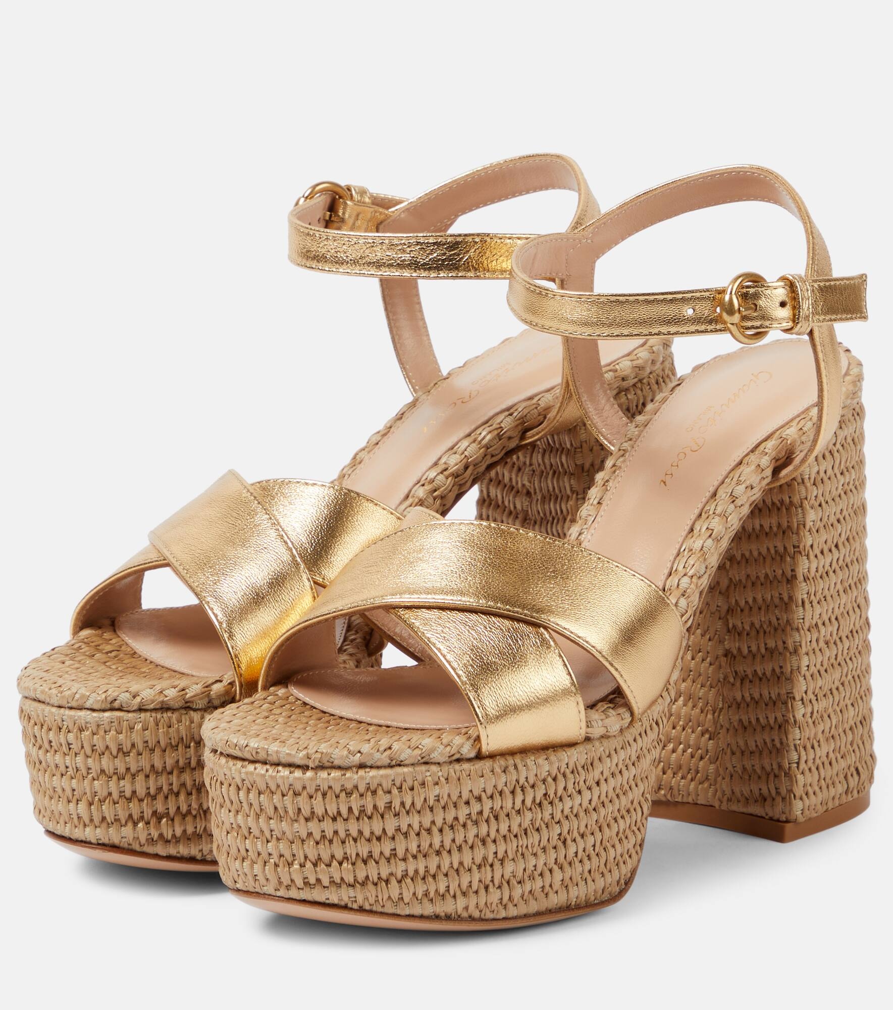 Suede wedge mules - 5