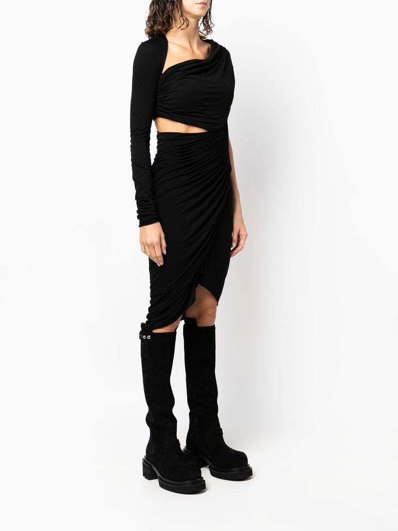 draped-design cut-out detail dress 3