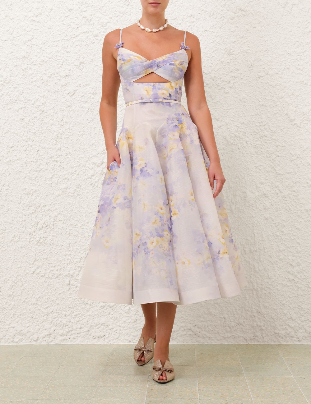 Zimmermann Printed linen blend Crush dress | gebnegozionline