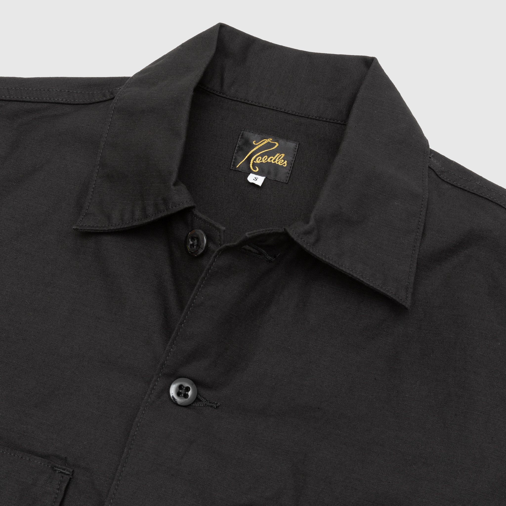NEEDLES BACK SATEEN S/S FATIGUE SHIRT | REVERSIBLE