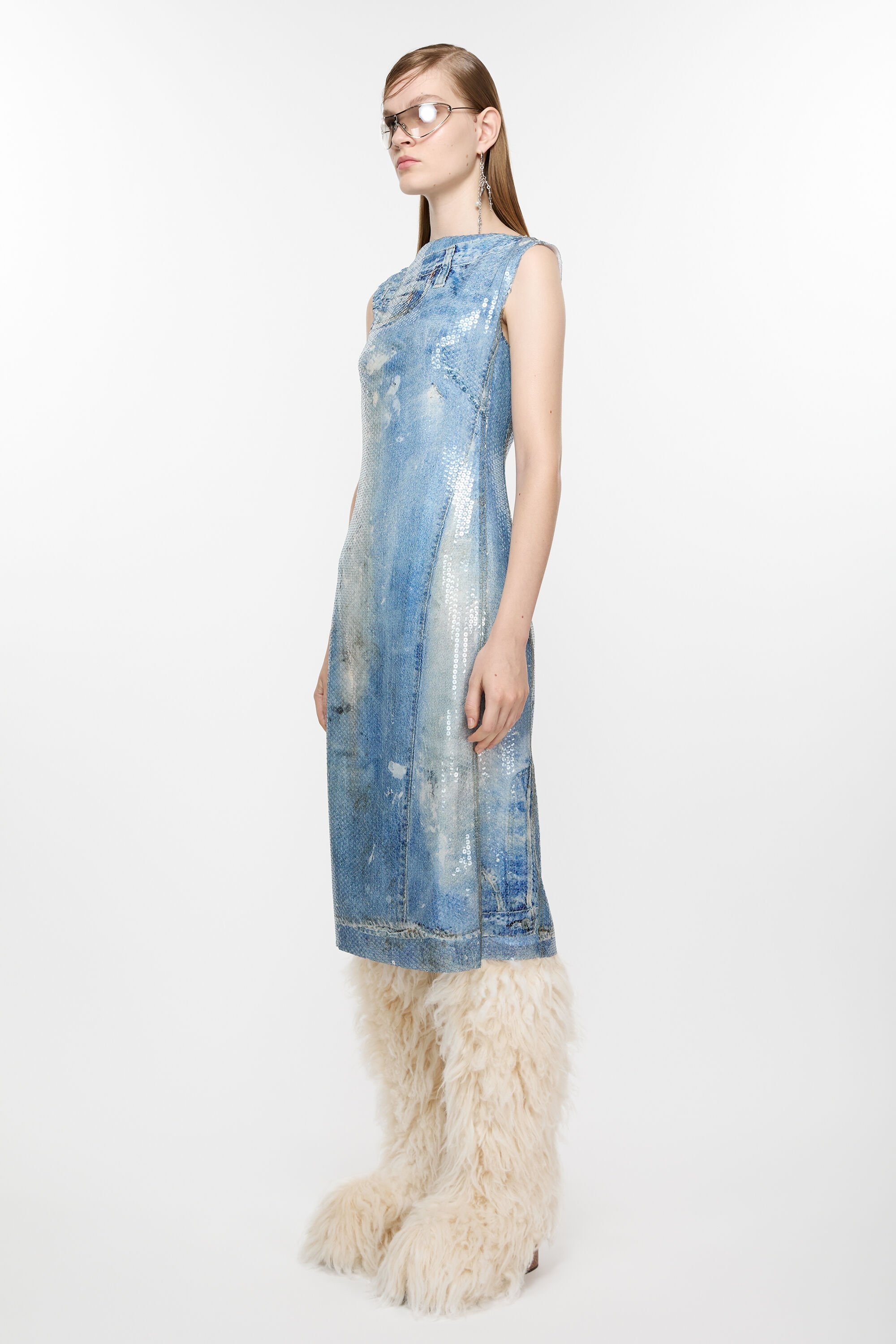 Furry clog boots - Off white - 2
