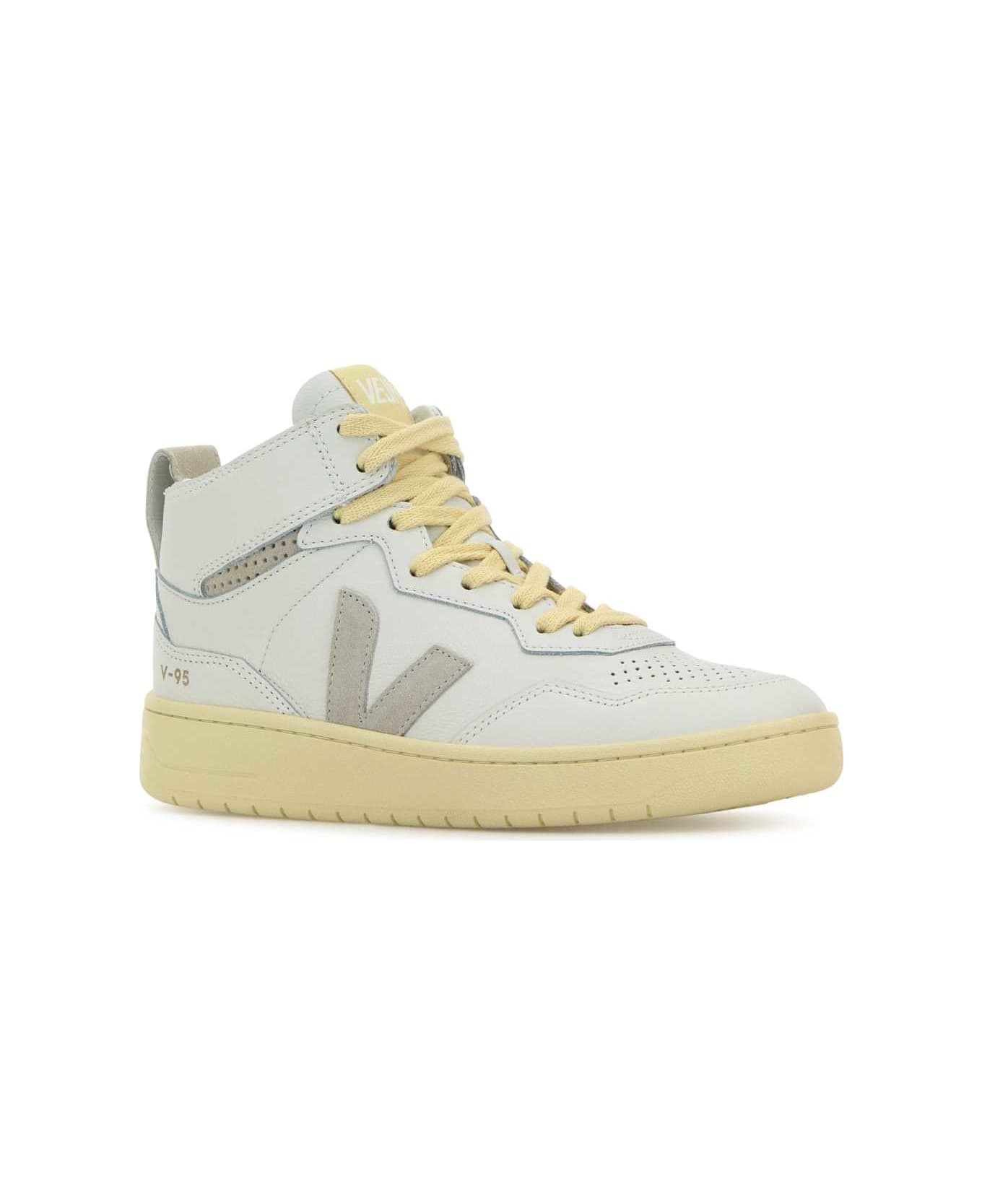 White Leather V-95 Sneakers - 2