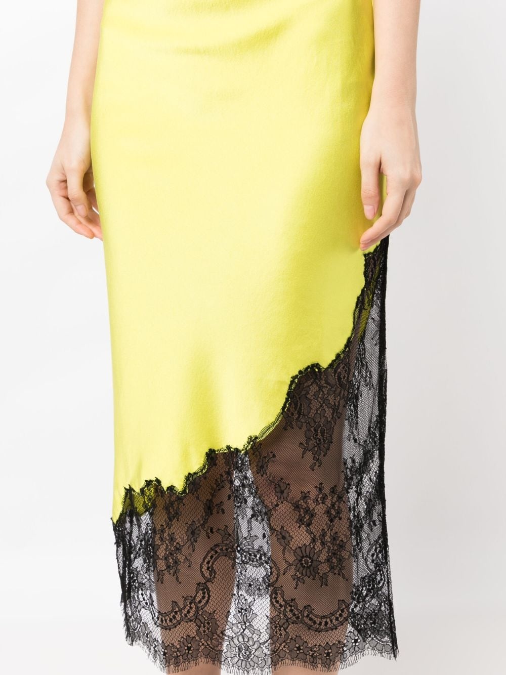 lace-trim slip dress - 5