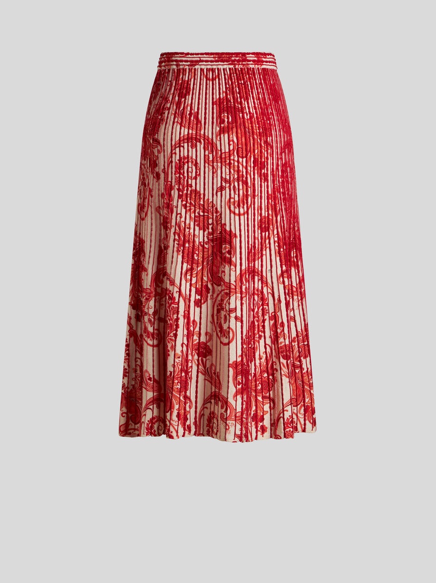 PRINTED KNIT MIDI SKIRT - 6