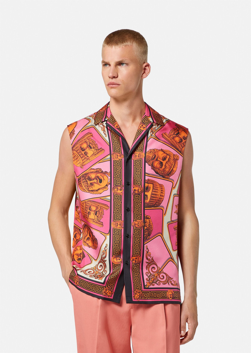 Le Maschere Sleeveless Silk Shirt 3