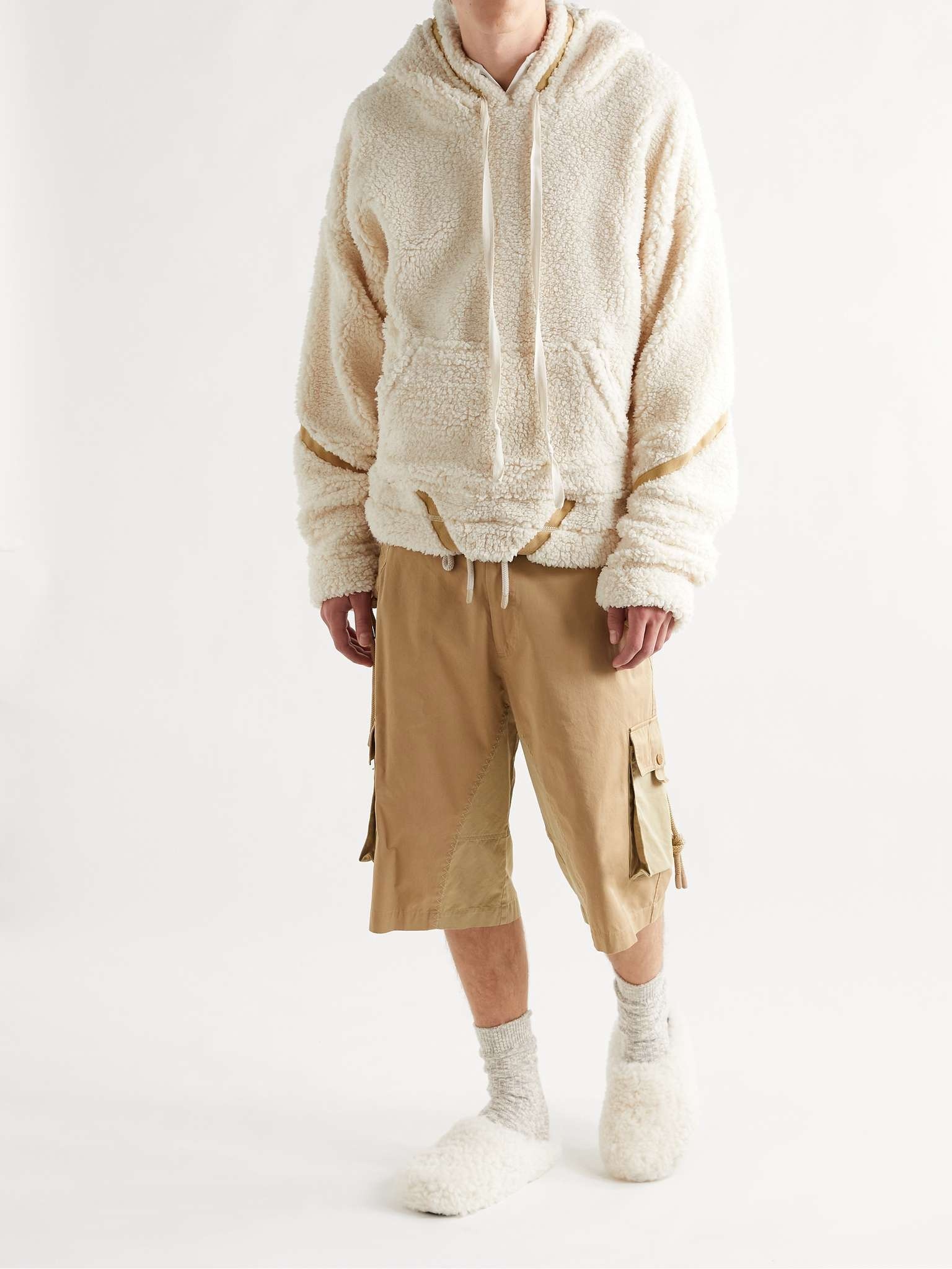 Faux Shearling Hoodie - 2