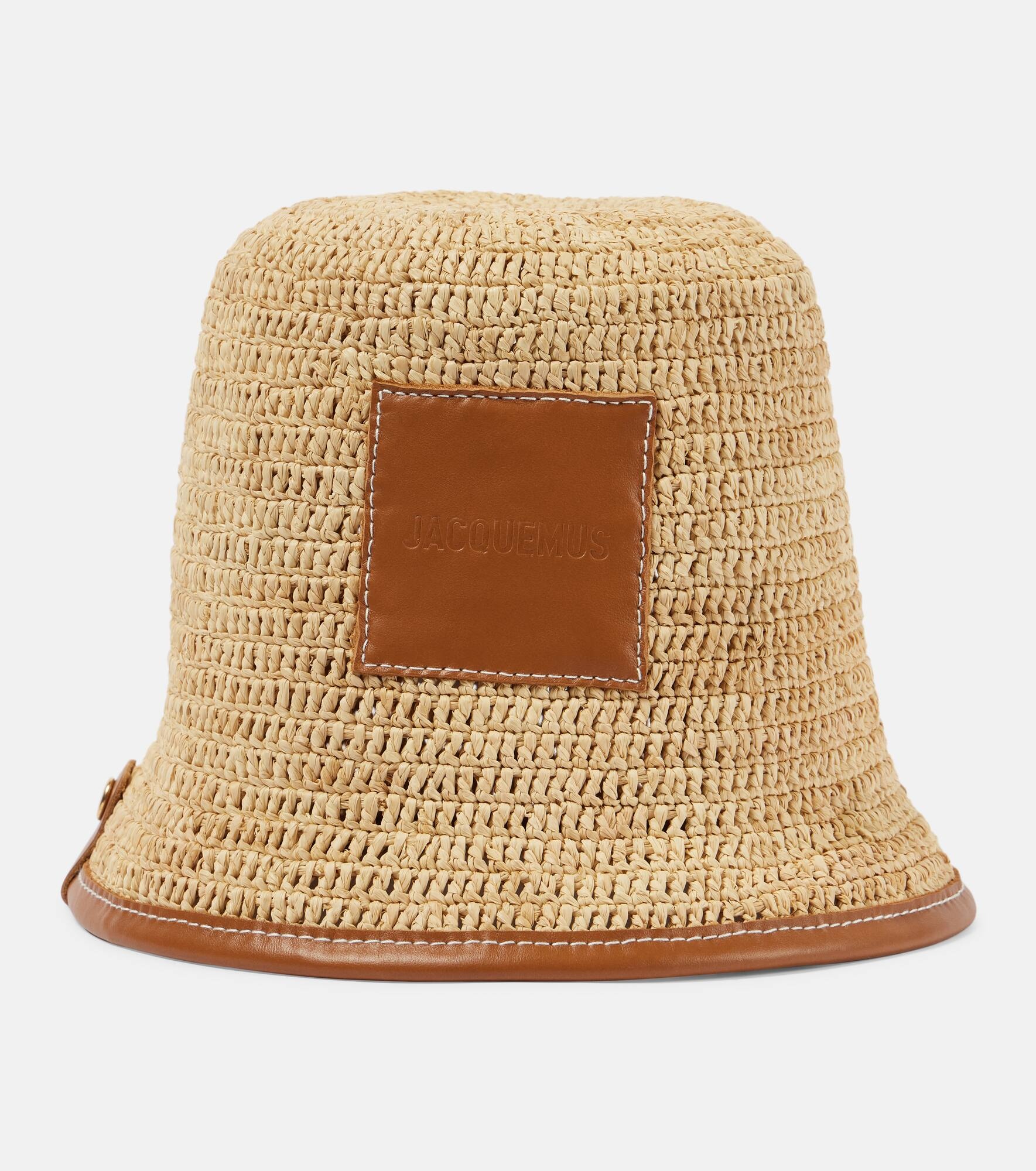 Le Bob Soli raffia bucket hat - 1