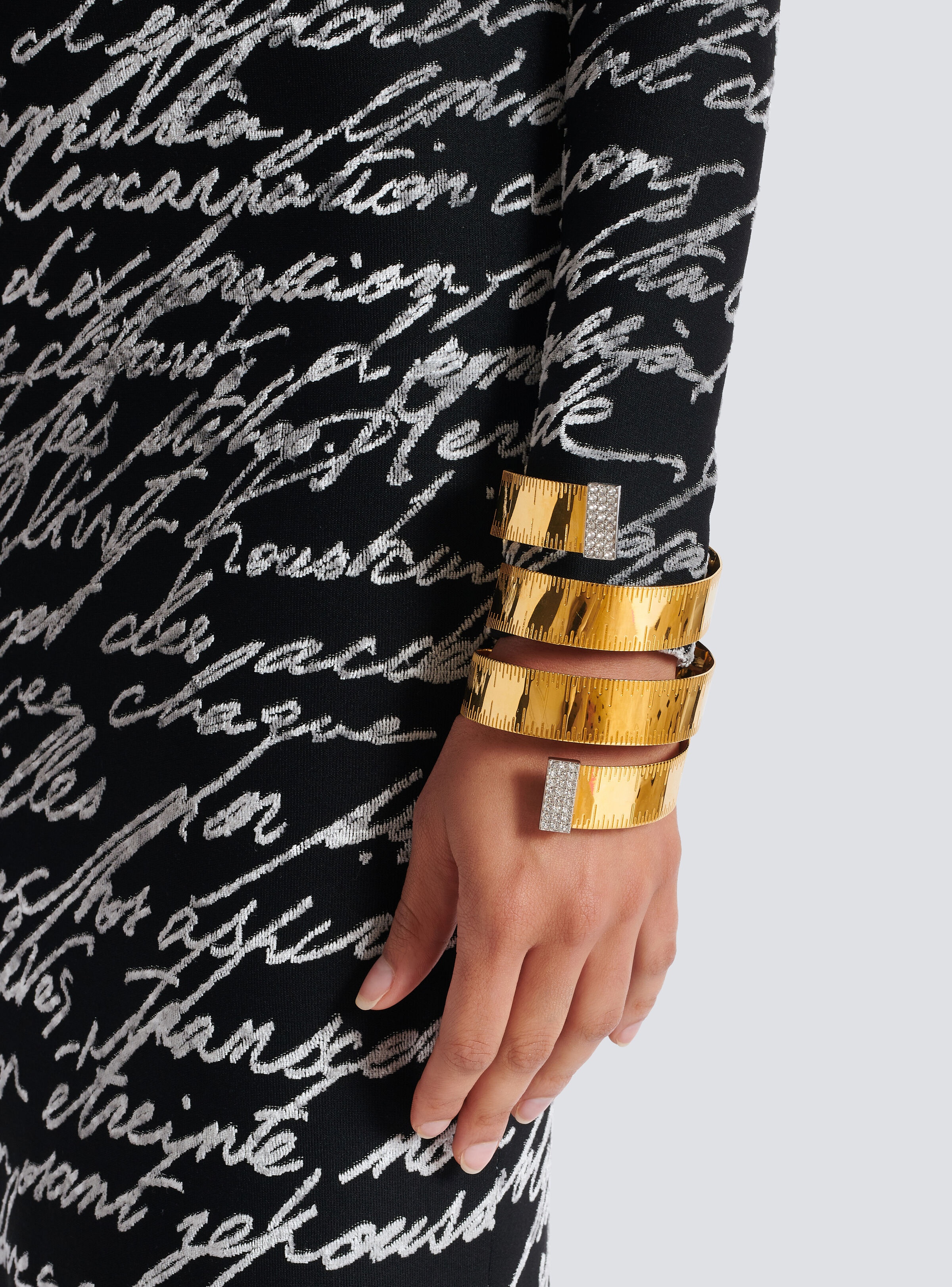 Brass tape measure cuff - 4
