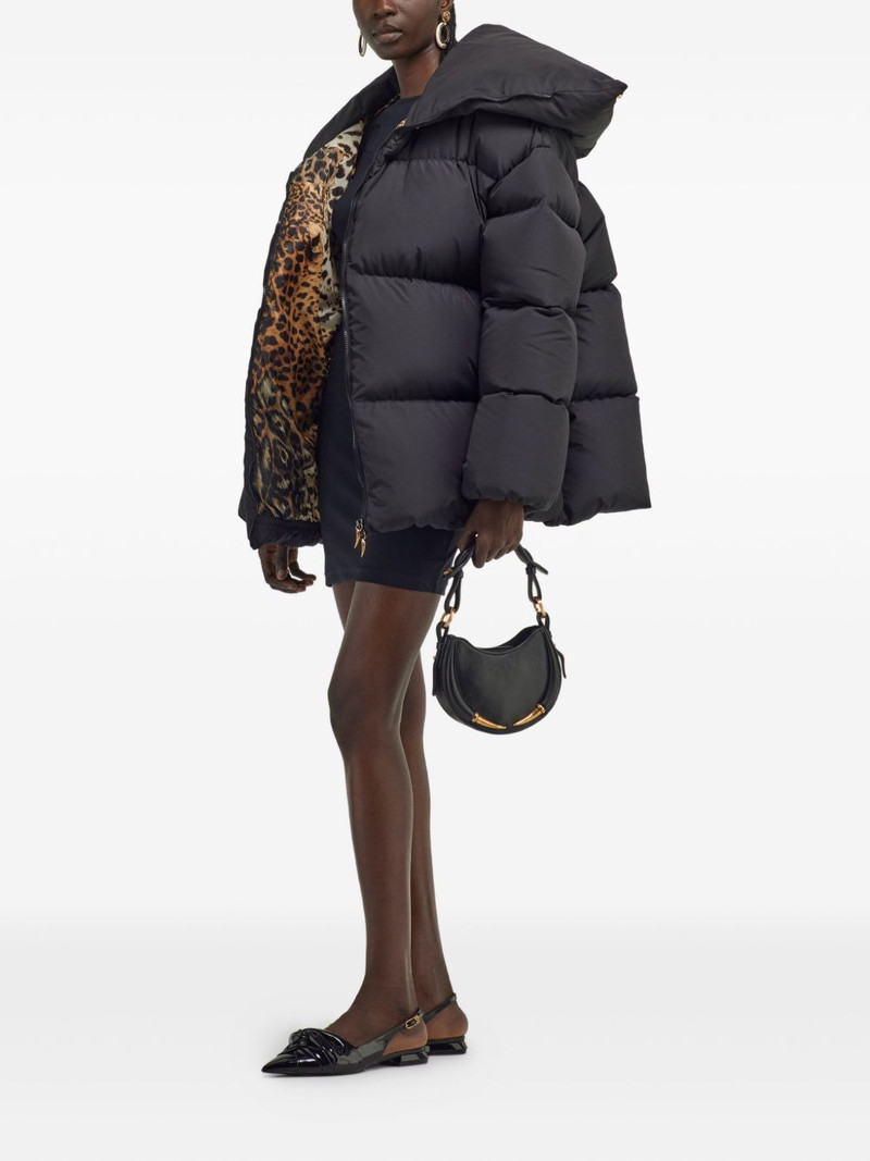 Roberto Cavalli high-collar puffer jacket outlook