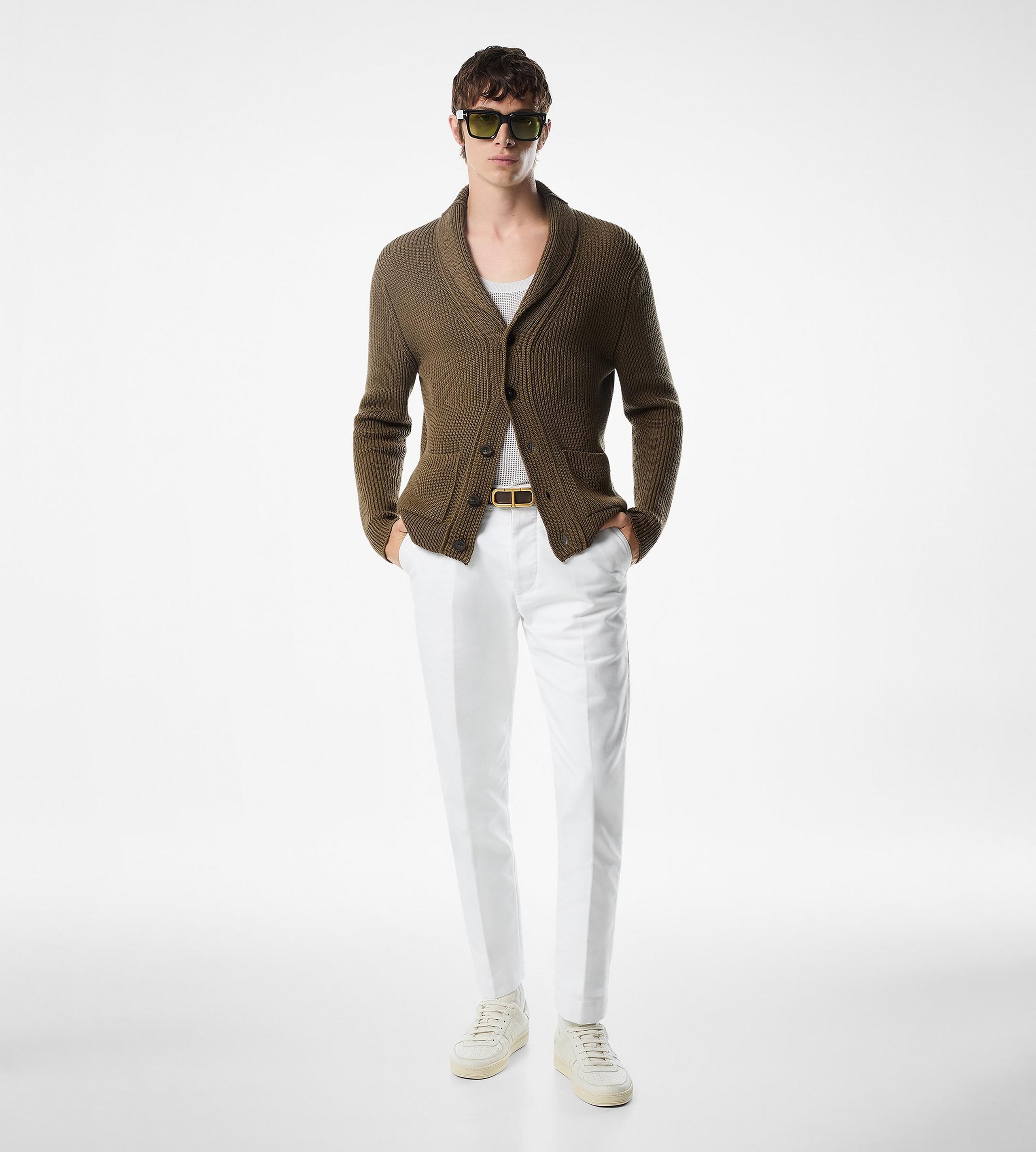 SILK MERINO SHAWL COLLAR CARDIGAN - 2