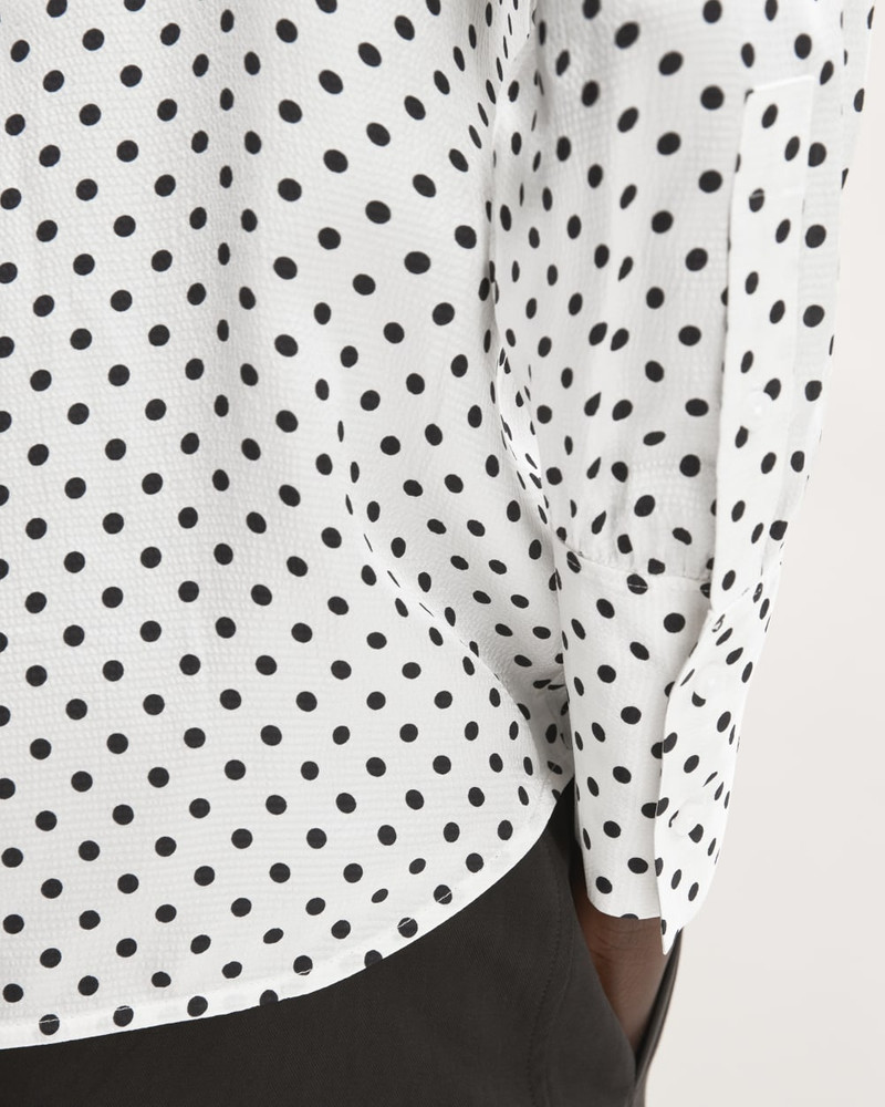 THE HAMMERED SATIN POPOVER SHIRT 5